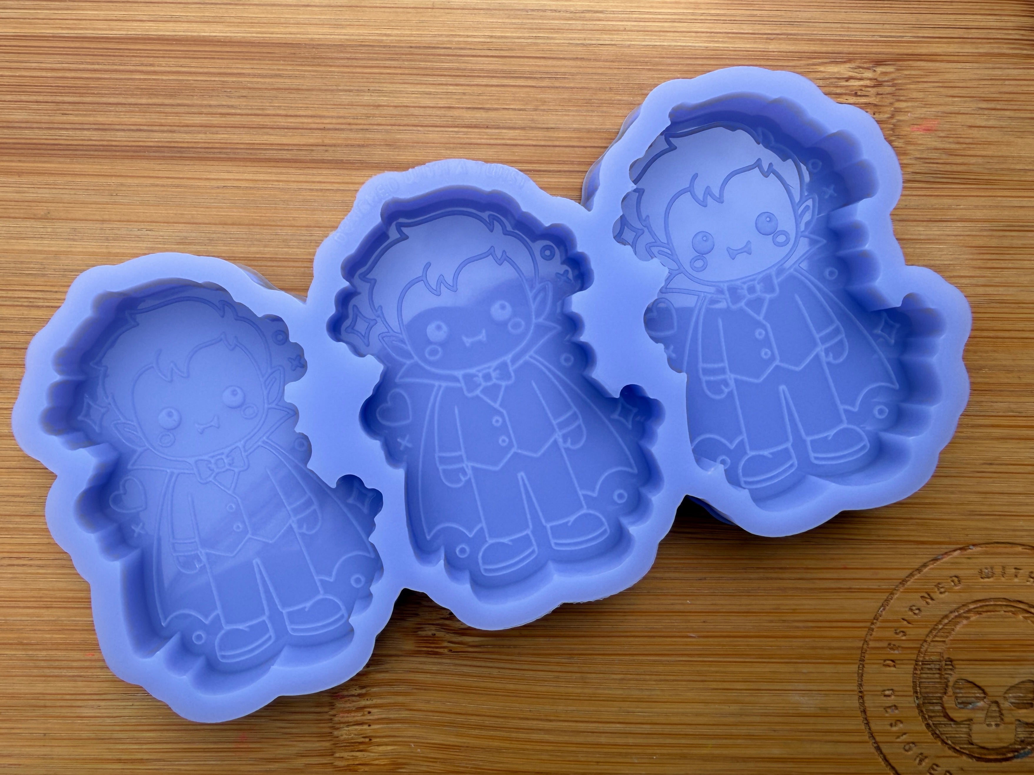 Cute Vampire Silicone Mold - 3 Cavities