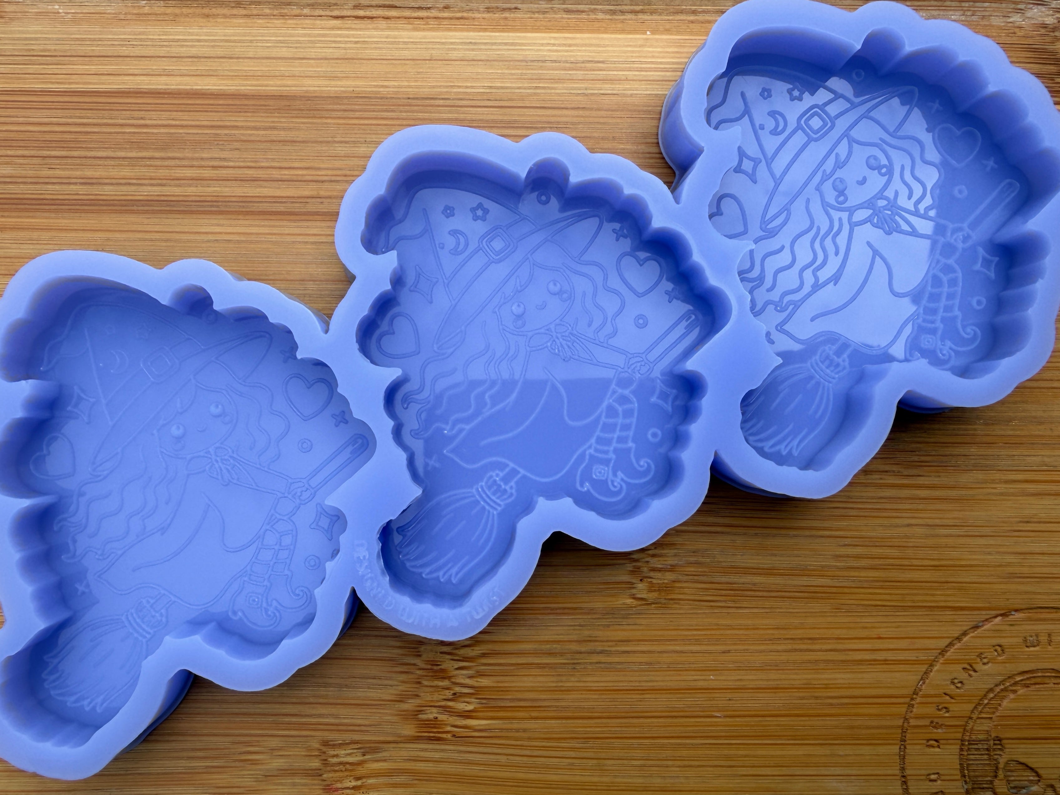 Flying Witch Silicone Mold - 3 Cavities