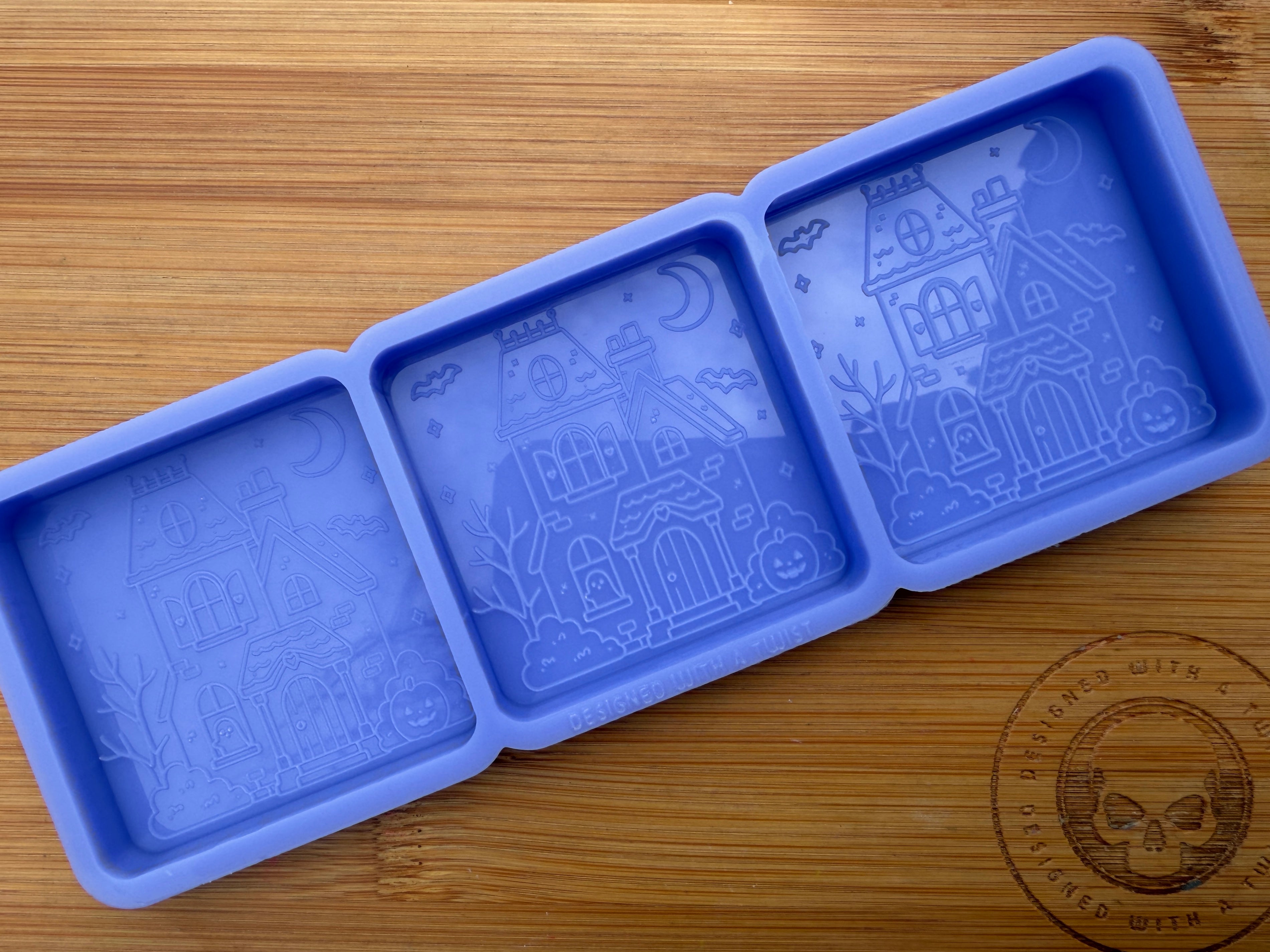 Haunted House Silicone Mold - 3 Cavities