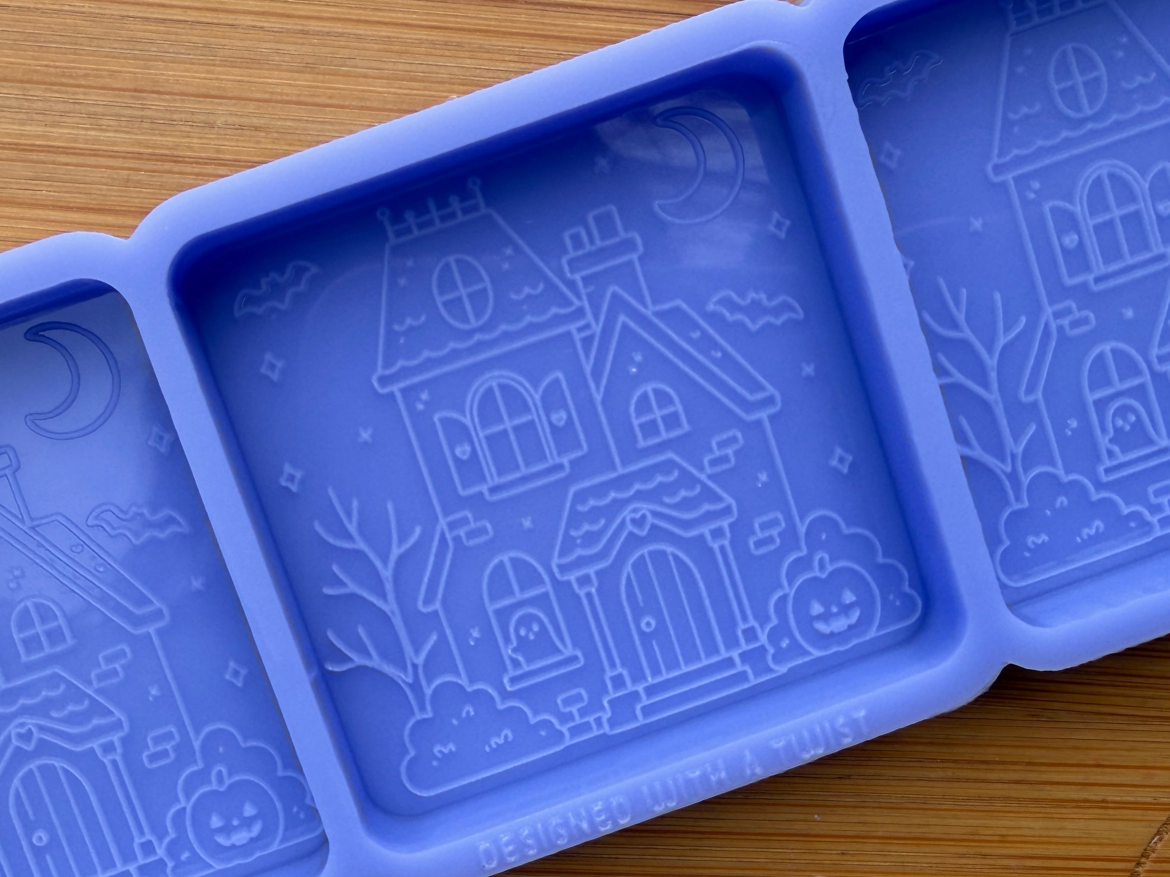 Haunted House Silicone Mold - 3 Cavities