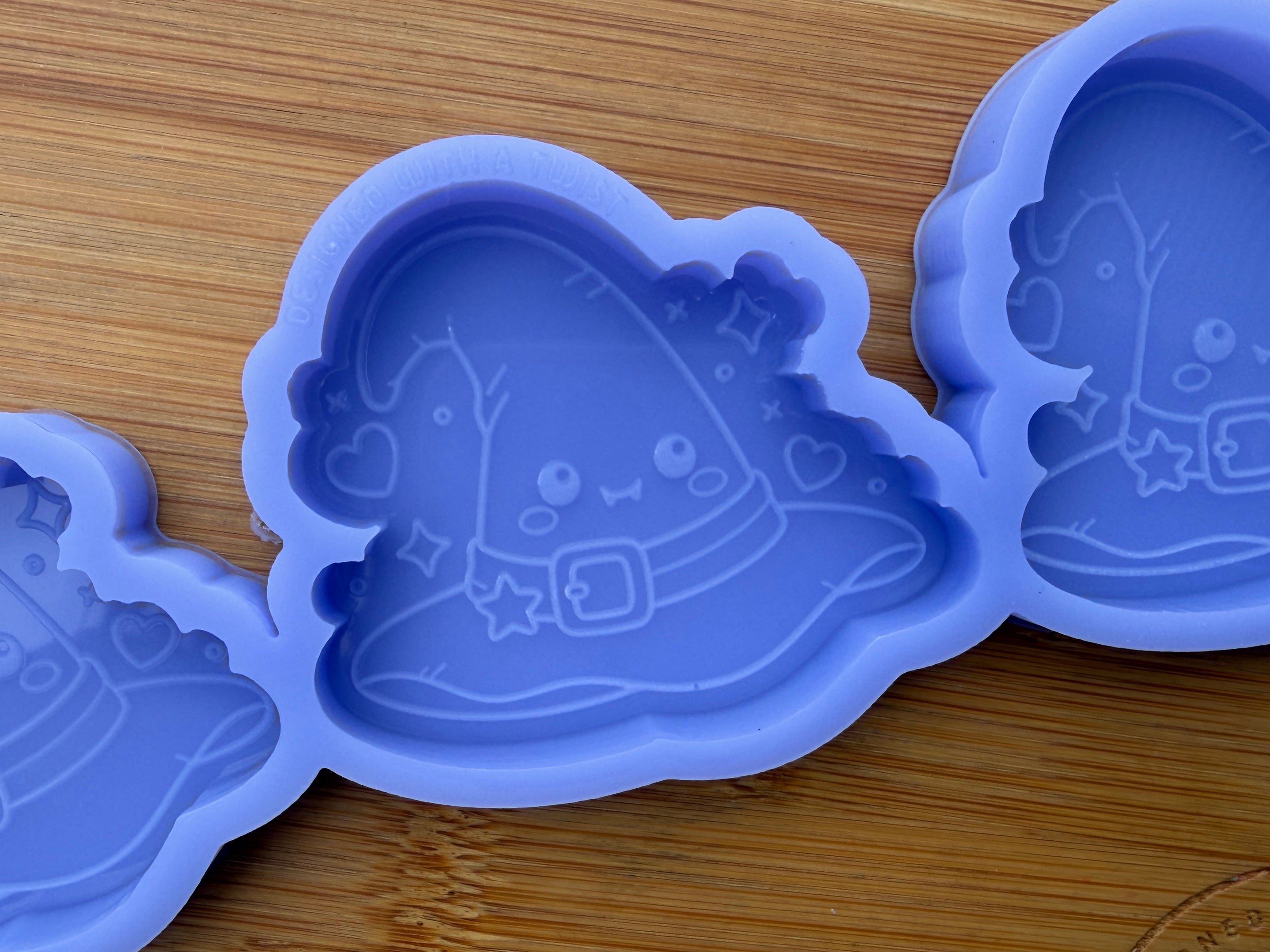 Cute Witches Hat Silicone Mold - 3 Cavities