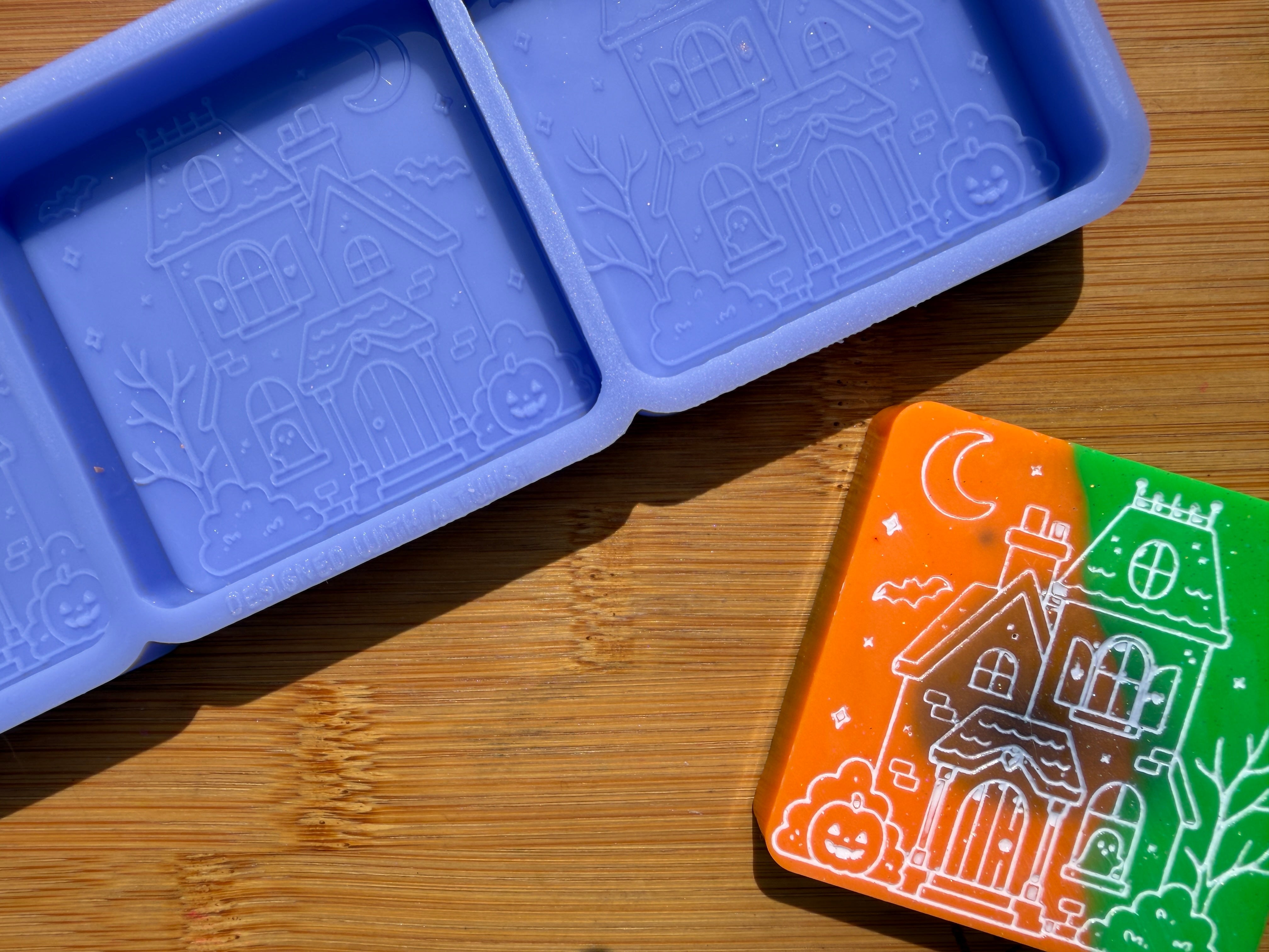 Haunted House Silicone Mold - 3 Cavities