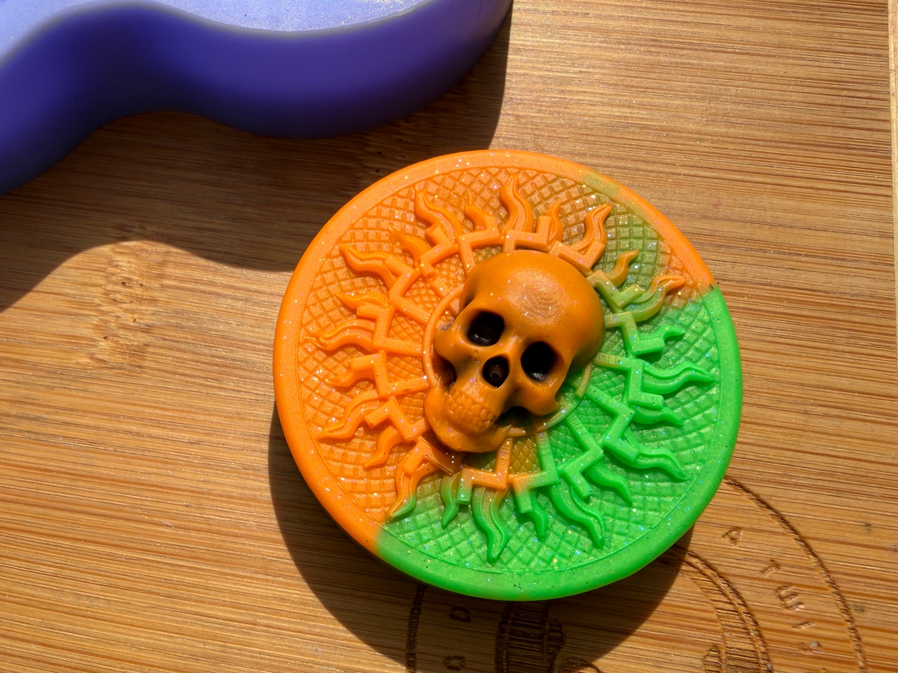 3d Skull Sun Silicone Mold - 3 Cavities