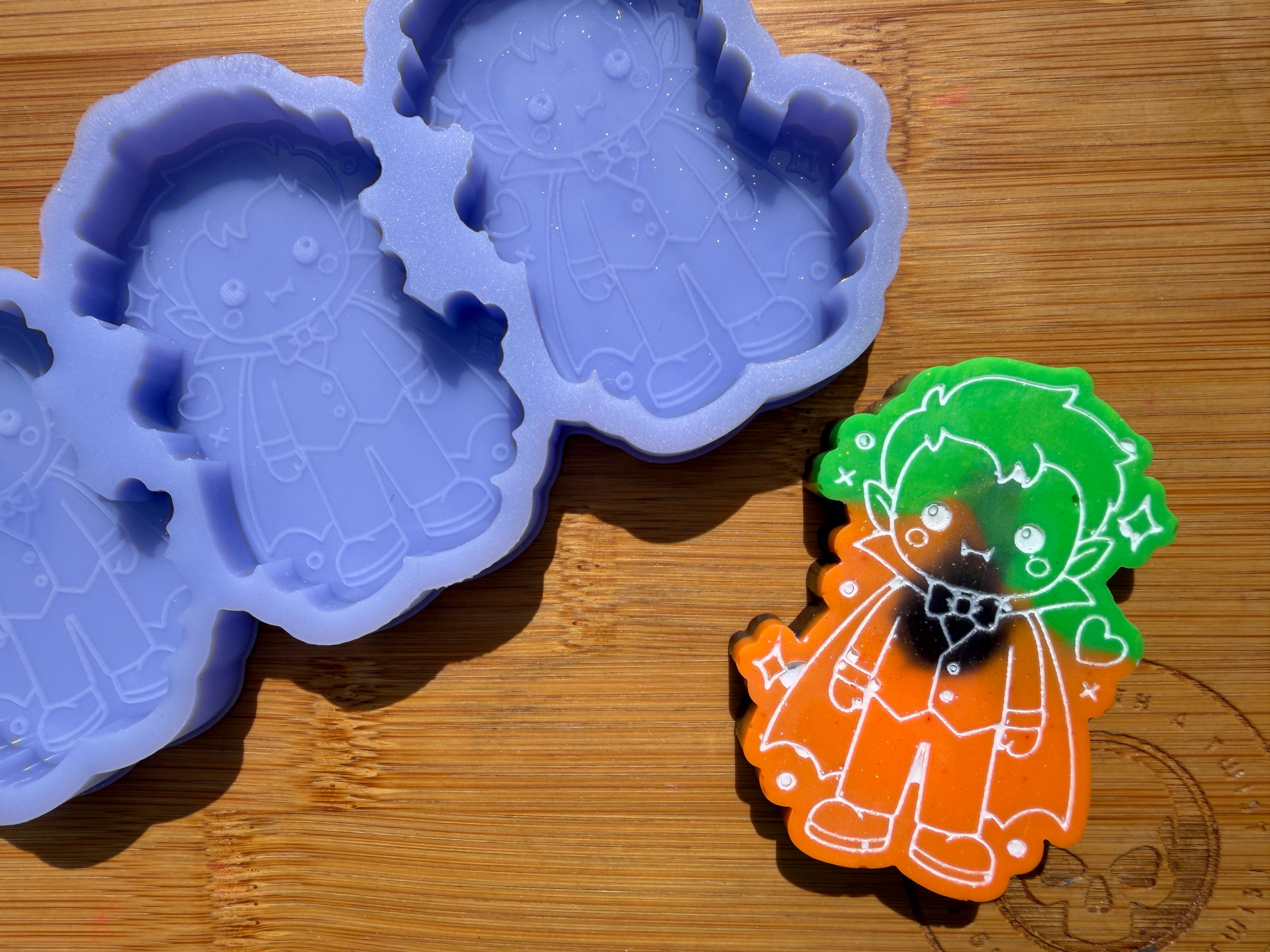 Cute Vampire Silicone Mold - 3 Cavities