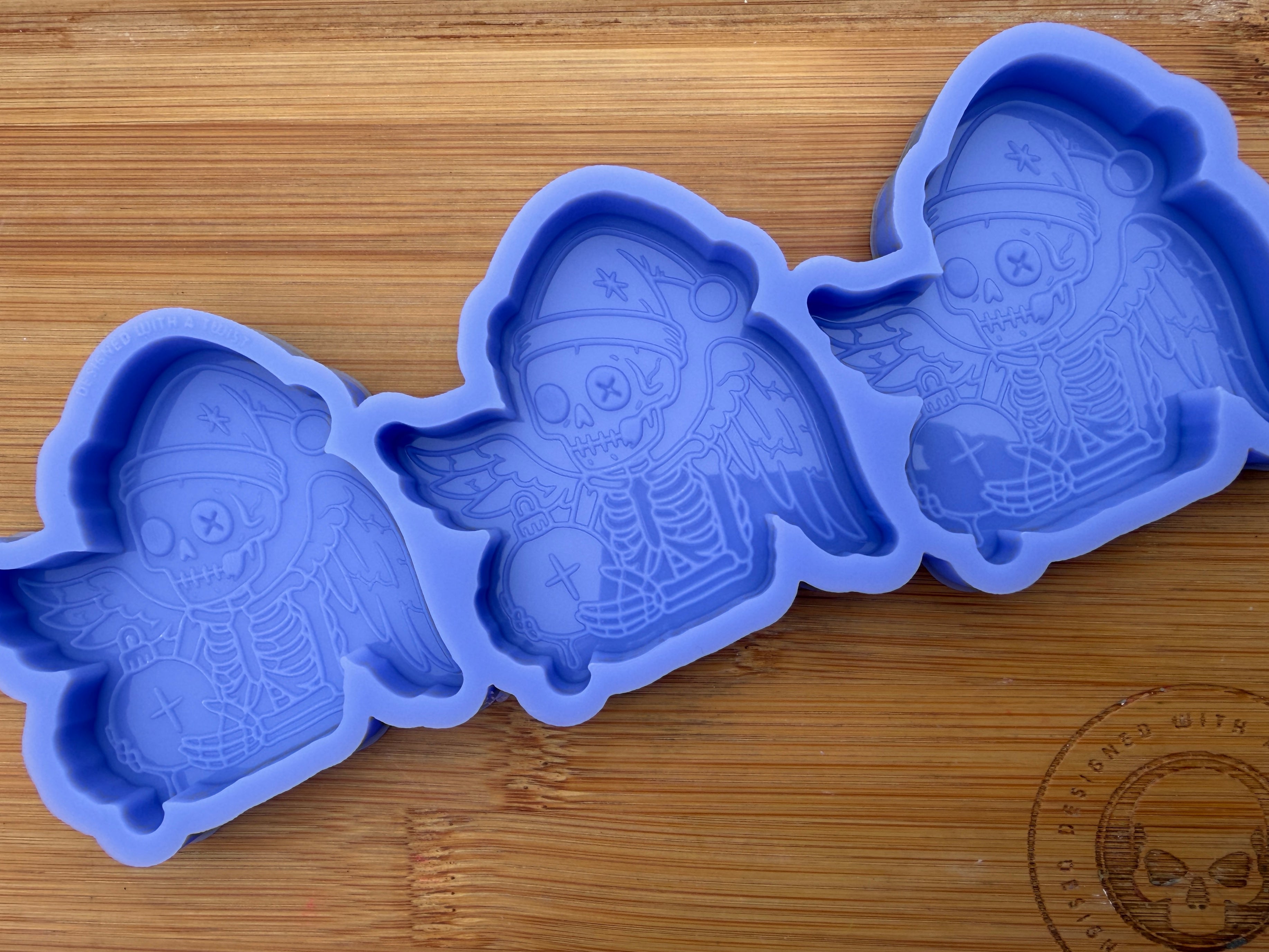 Skeleton Angel Silicone Mold - 3 Cavities