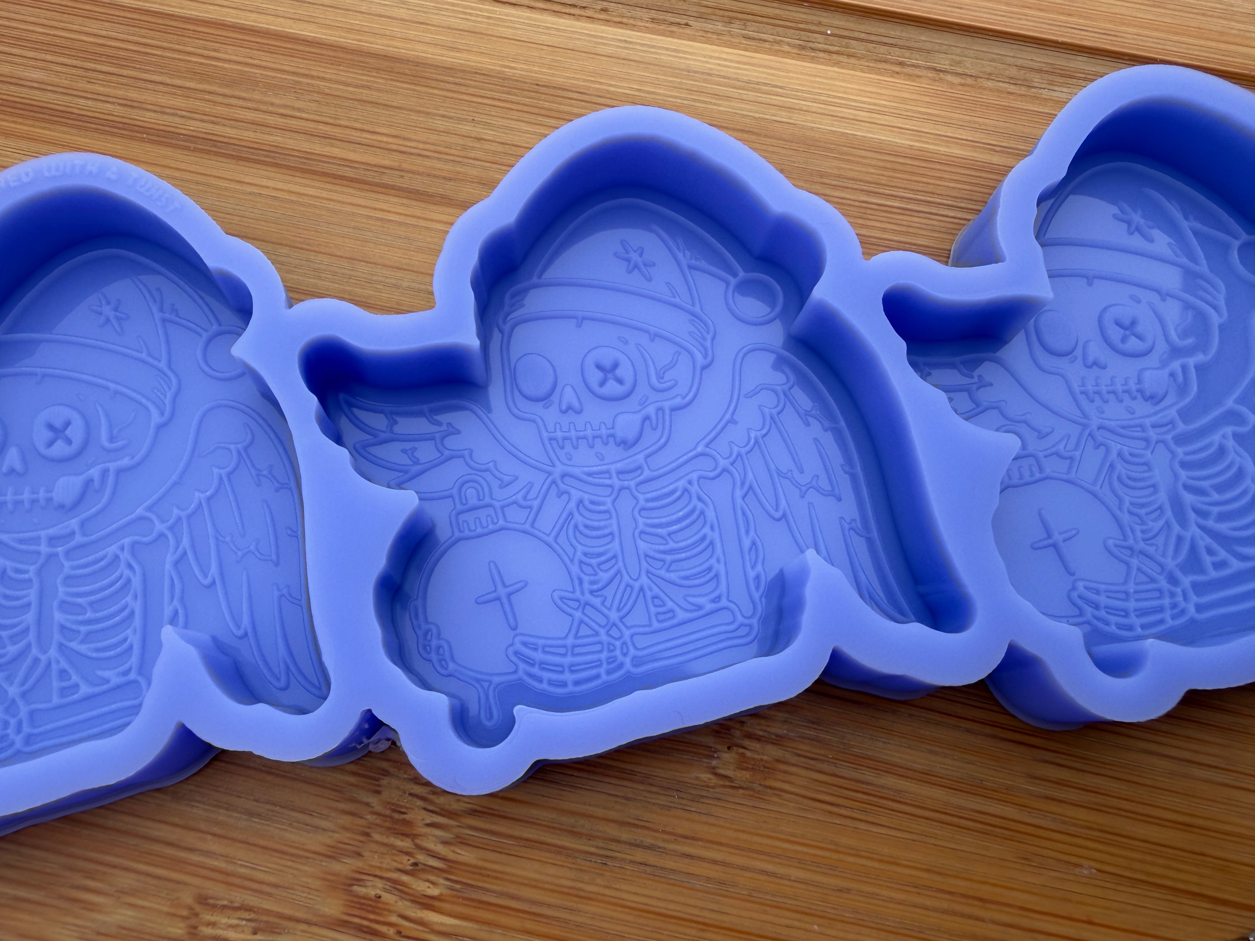 Skeleton Angel Silicone Mold - 3 Cavities