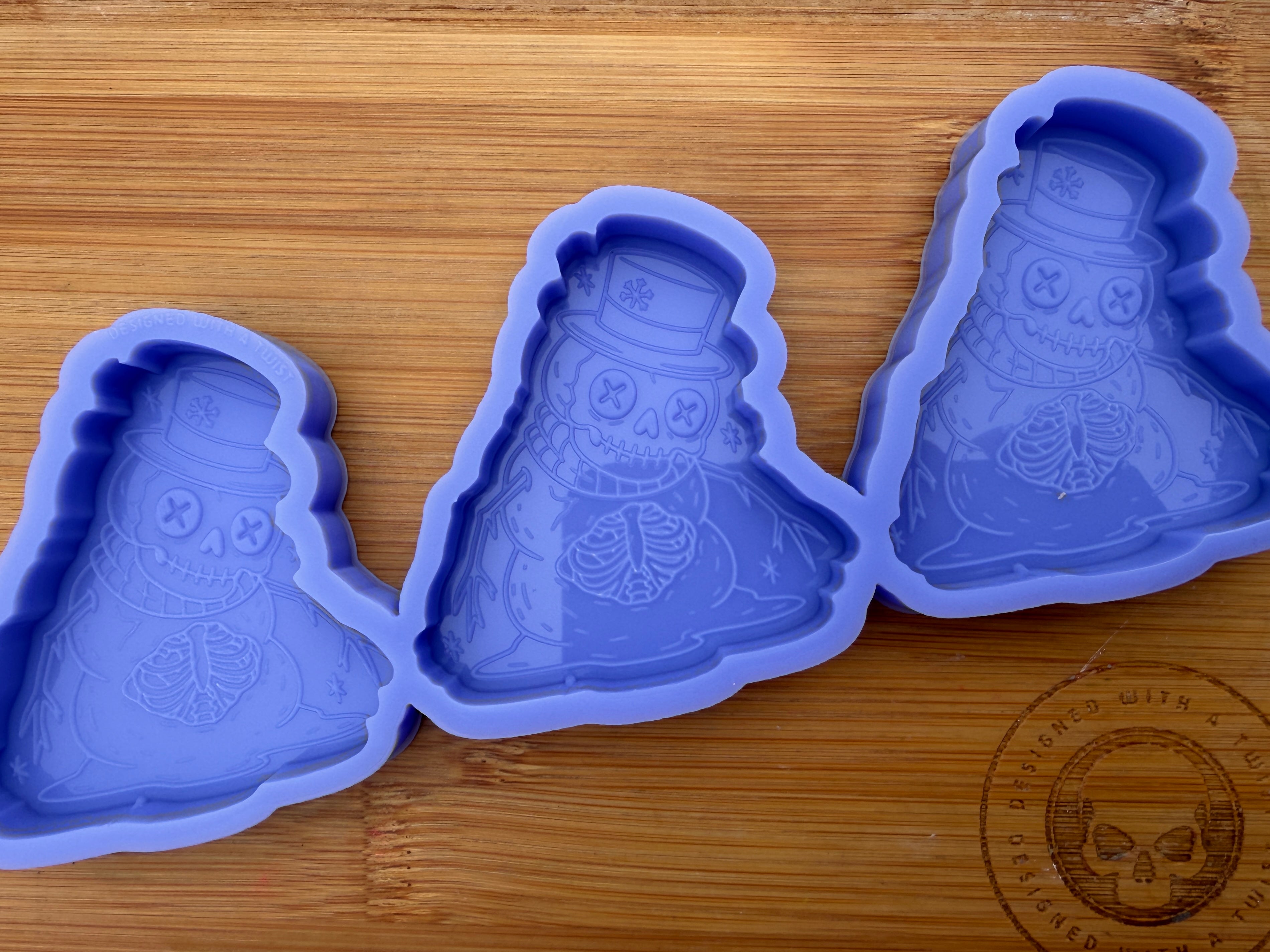 Melting Skeleton Snowman Silicone Mold - 3 Cavities