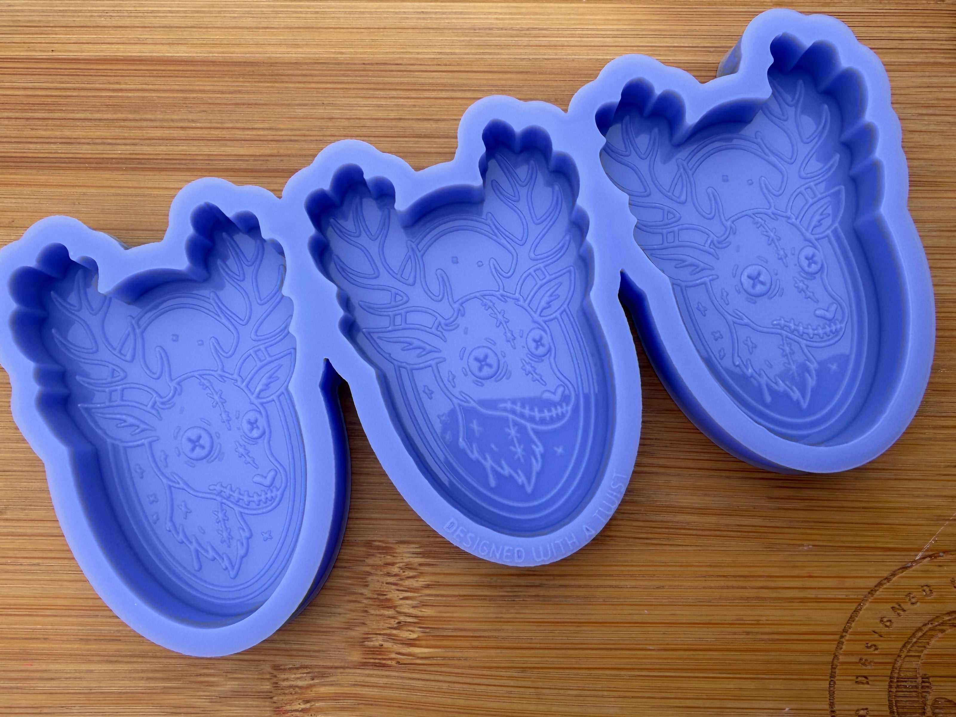 Skeleton Reindeer Silicone Mold - 3 Cavities