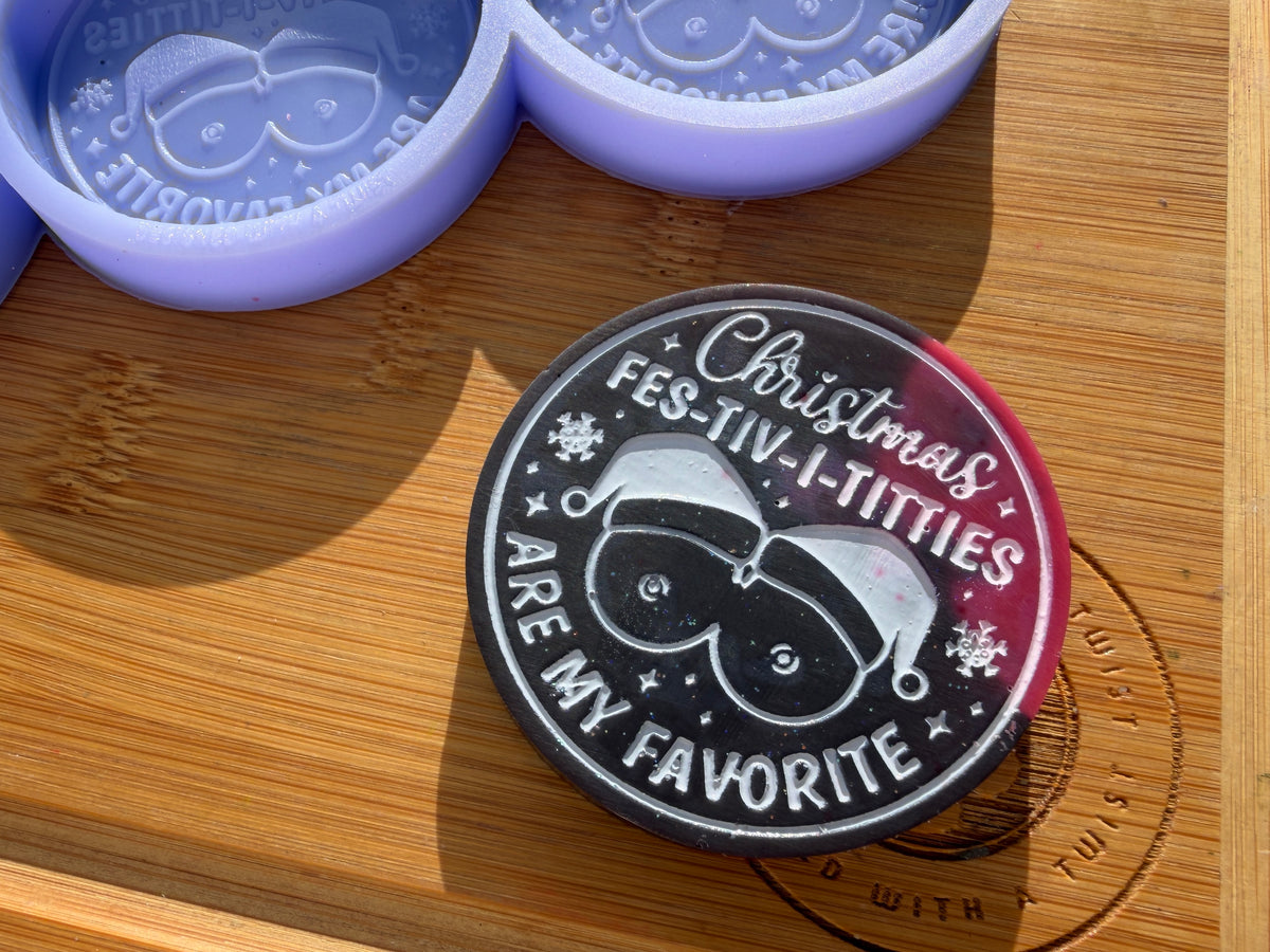 Christmas Fes-Tiv-I-Titties Silicone Mold - 3 Cavities