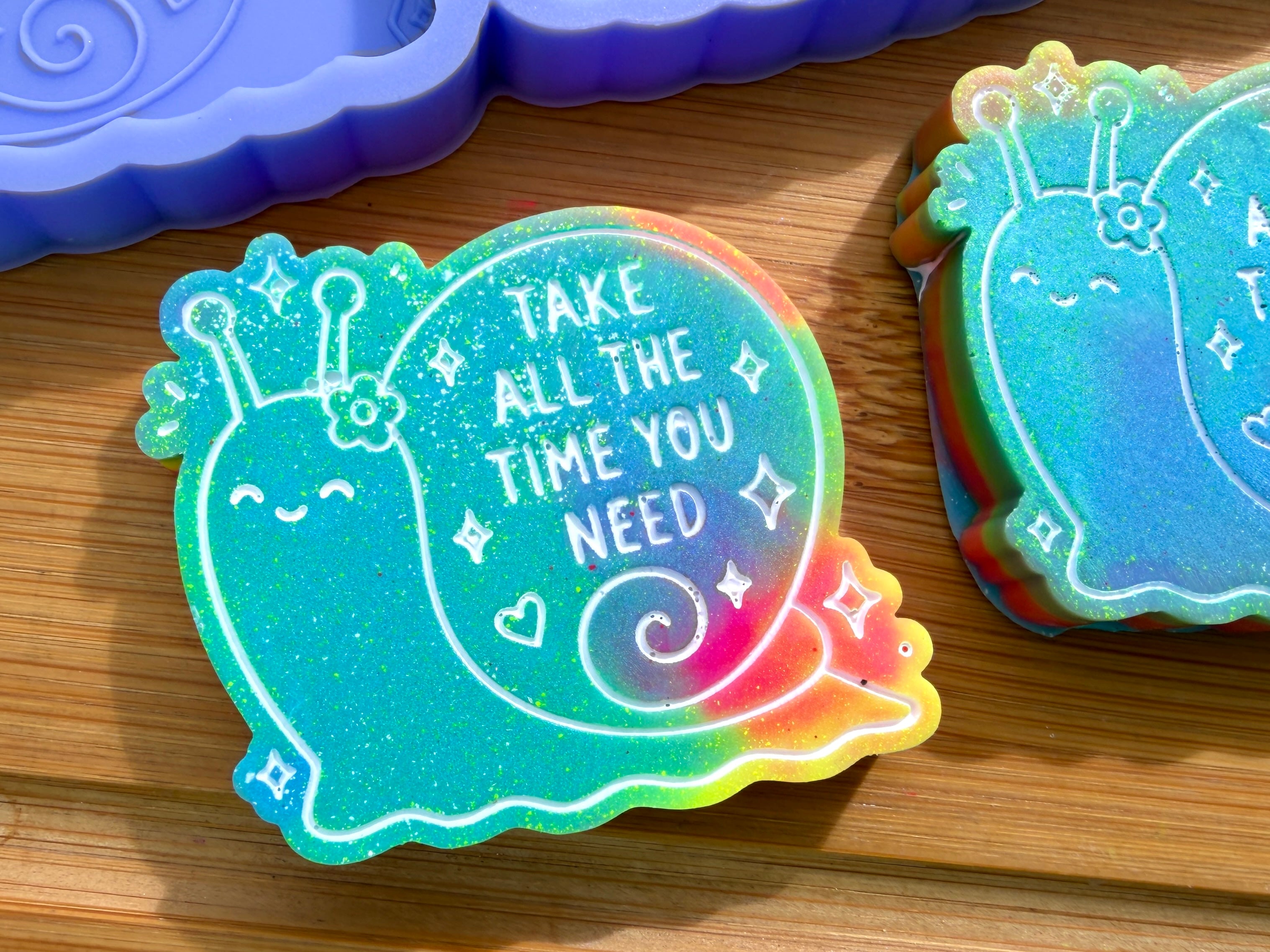 Take All The Time You Need Snail Silicone Mold - 3 Cavities