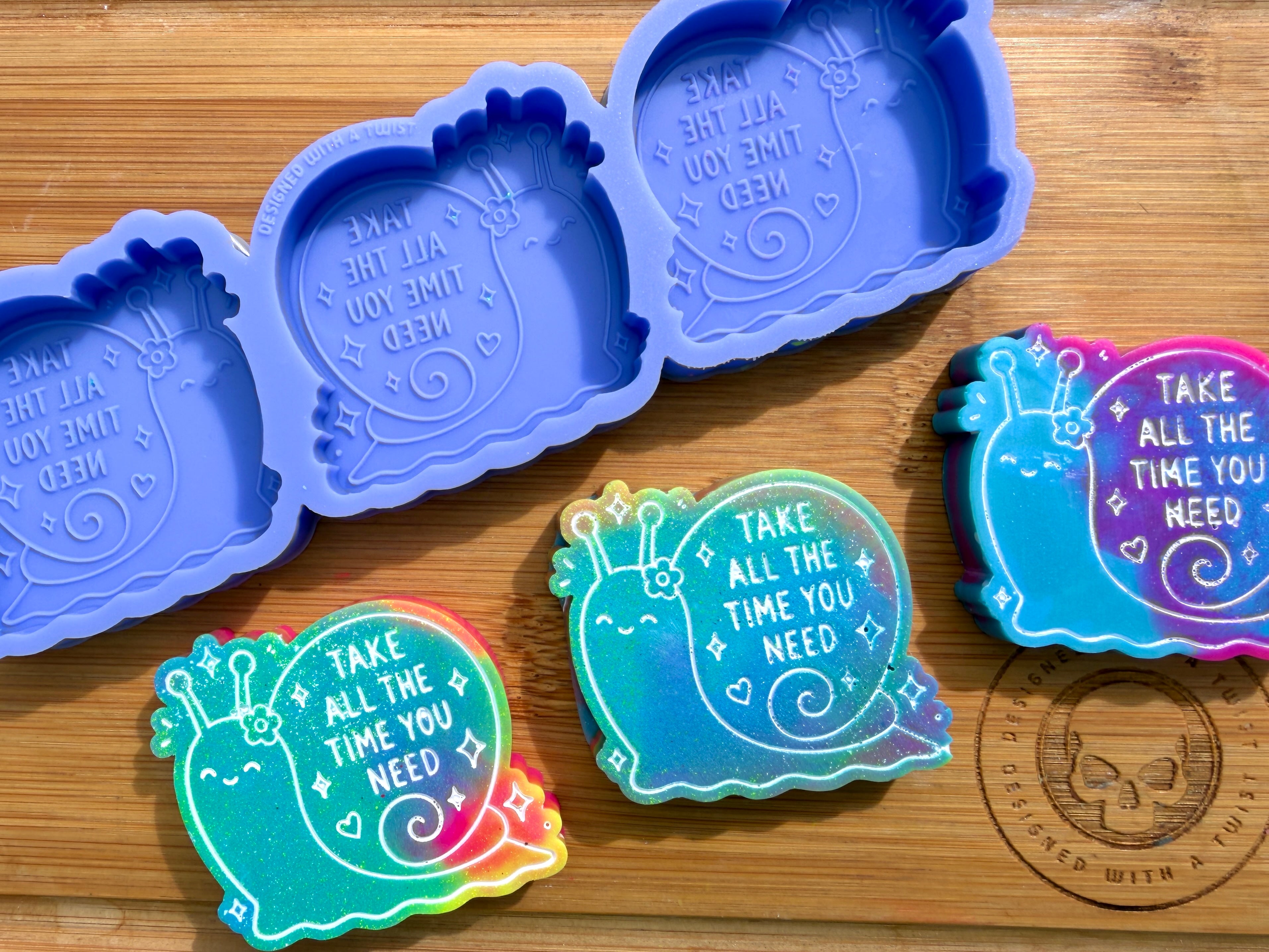 Take All The Time You Need Snail Silicone Mold - 3 Cavities