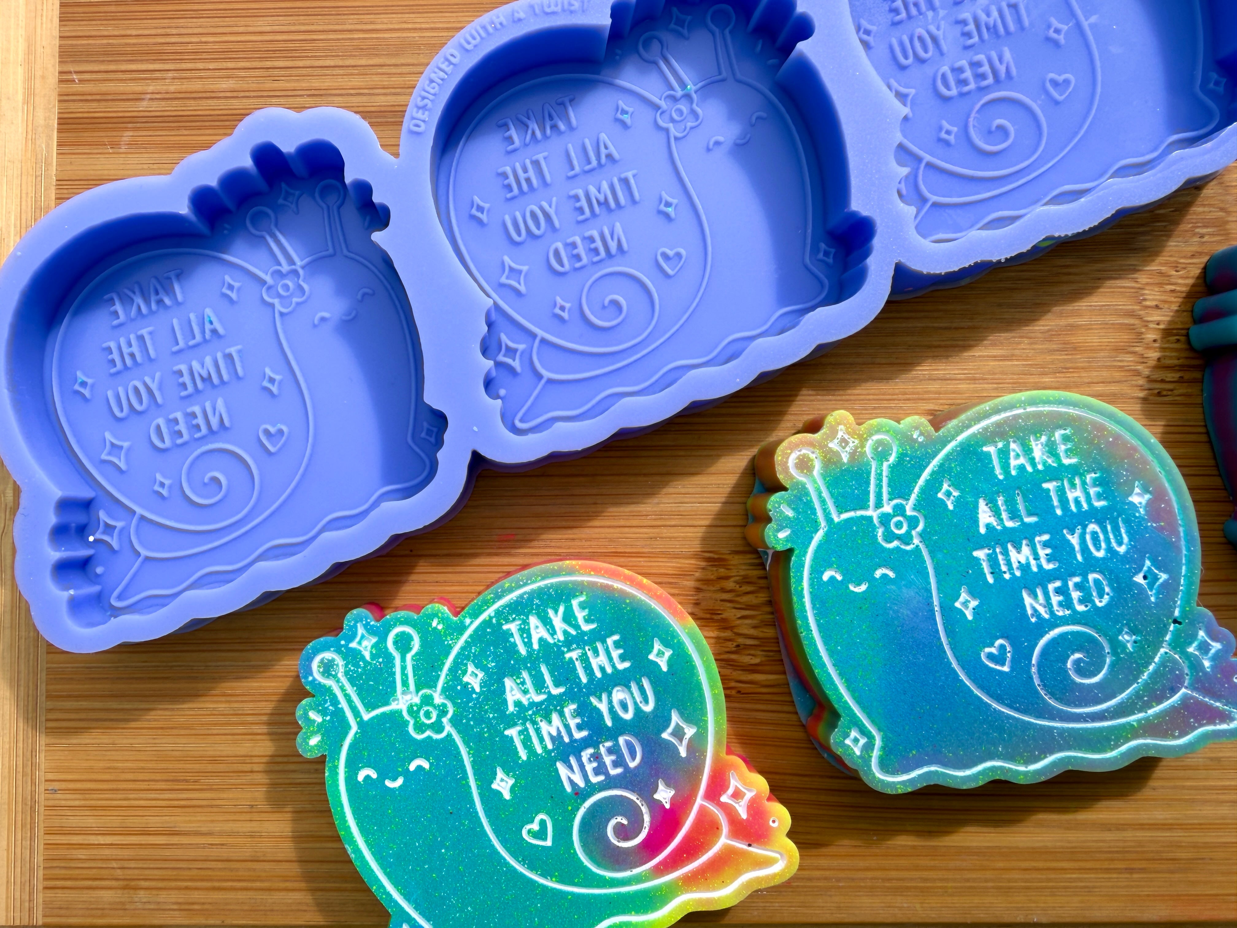 Take All The Time You Need Snail Silicone Mold - 3 Cavities