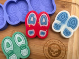 Santa's Footprints Wax Melt Silicone Mold - Designed with a Twist - Top quality silicone molds made in the UK.