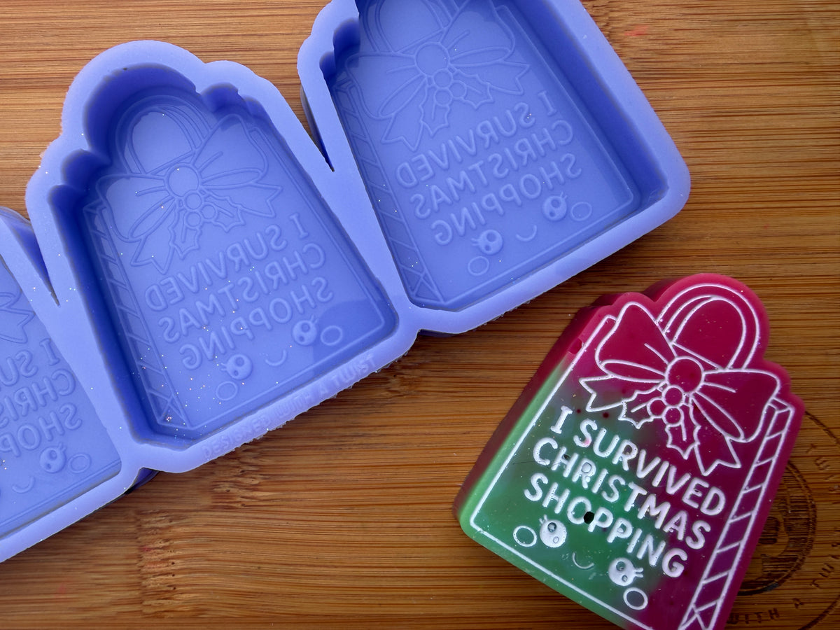 I Survived Christmas Shopping Silicone Mold - 3 Cavities