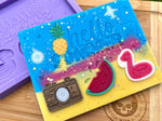 Hello Summer Mini Slab Silicone Mold - Designed with a Twist - Top quality silicone molds made in the UK.