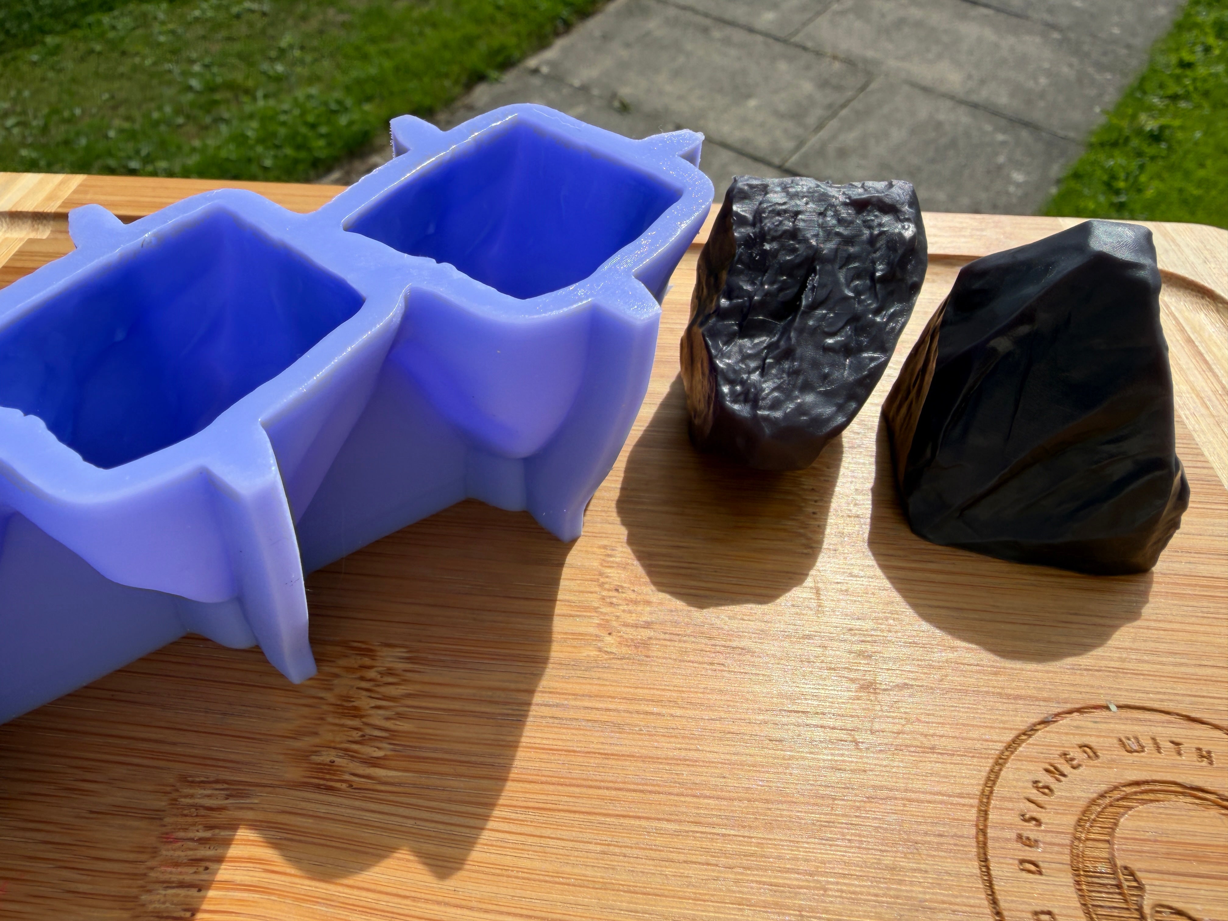 Coal Silicone Mold - 3 Cavities