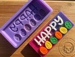 3D Happy Easter Snapbar Silicone Mold - Designed with a Twist - Top quality silicone molds made in the UK.