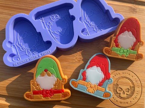 Christmas Gonk Wax Melt Silicone Mold - Designed with a Twist - Top quality silicone molds made in the UK.