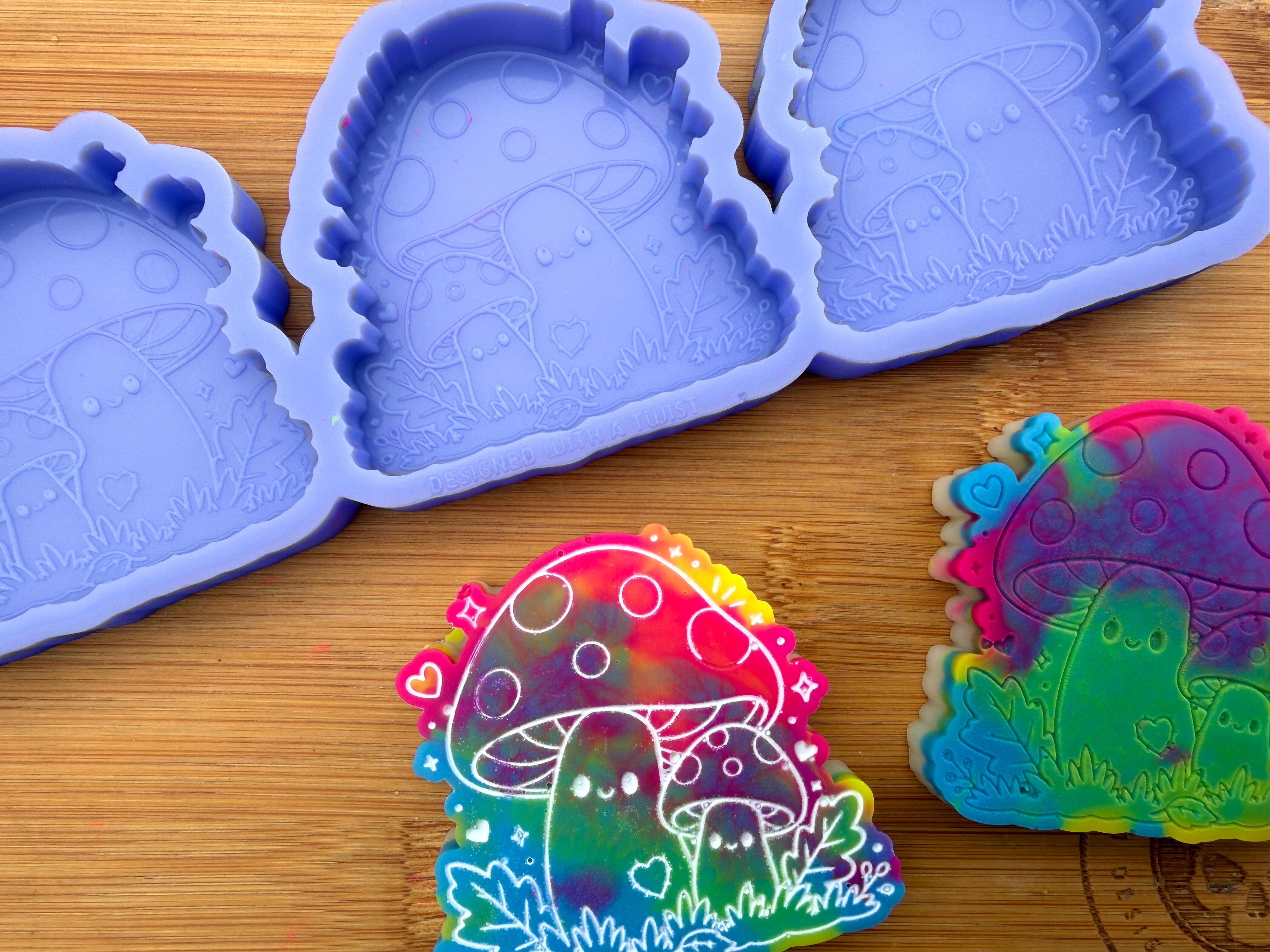Autumn Mushrooms Silicone Mold - 3 Cavities