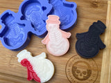Skeleton Snowman Wax Melt Silicone Mold - Designed with a Twist - Top quality silicone molds made in the UK.