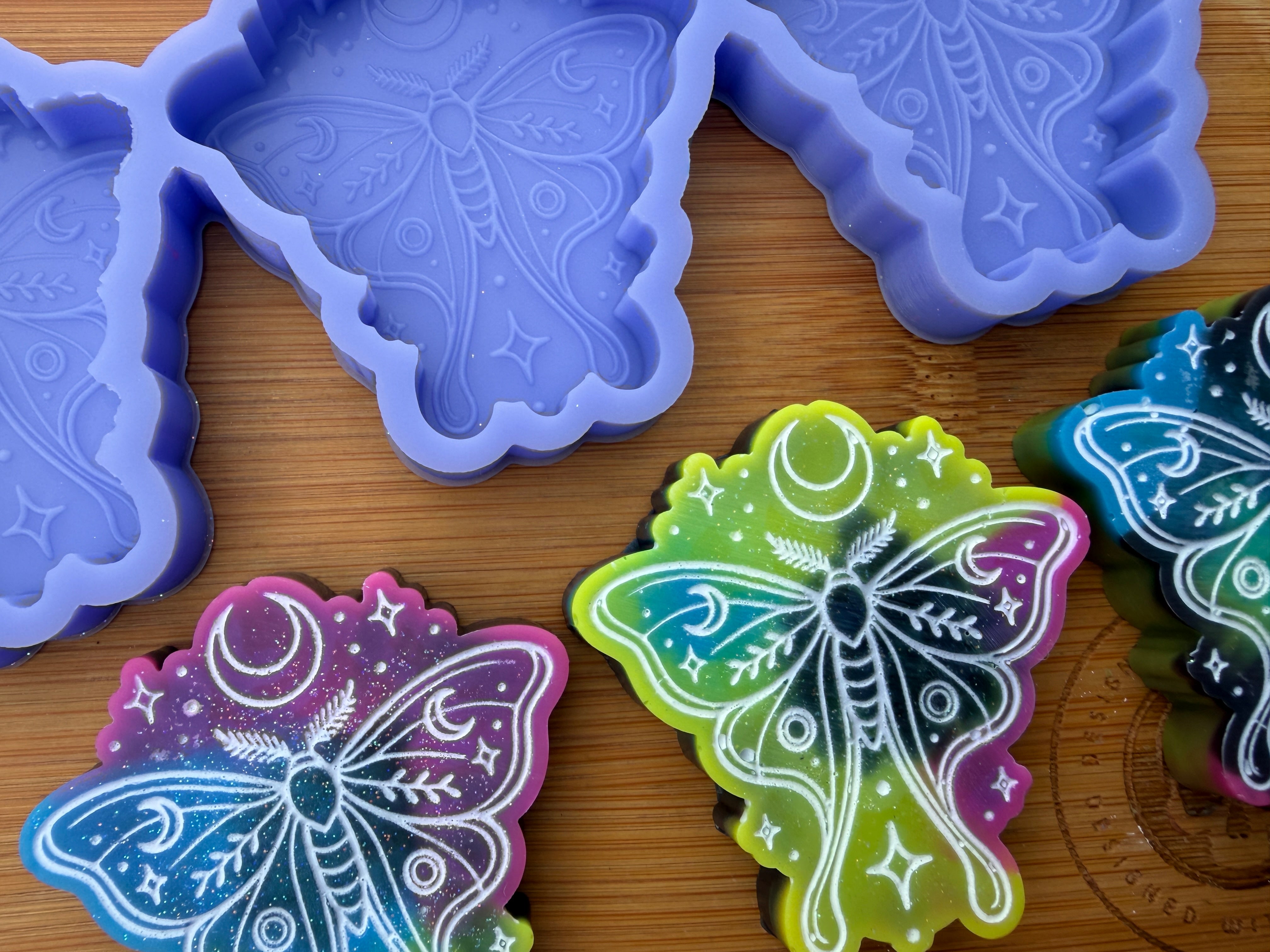 Lunar Moth Silicone Mold - 3 Cavities