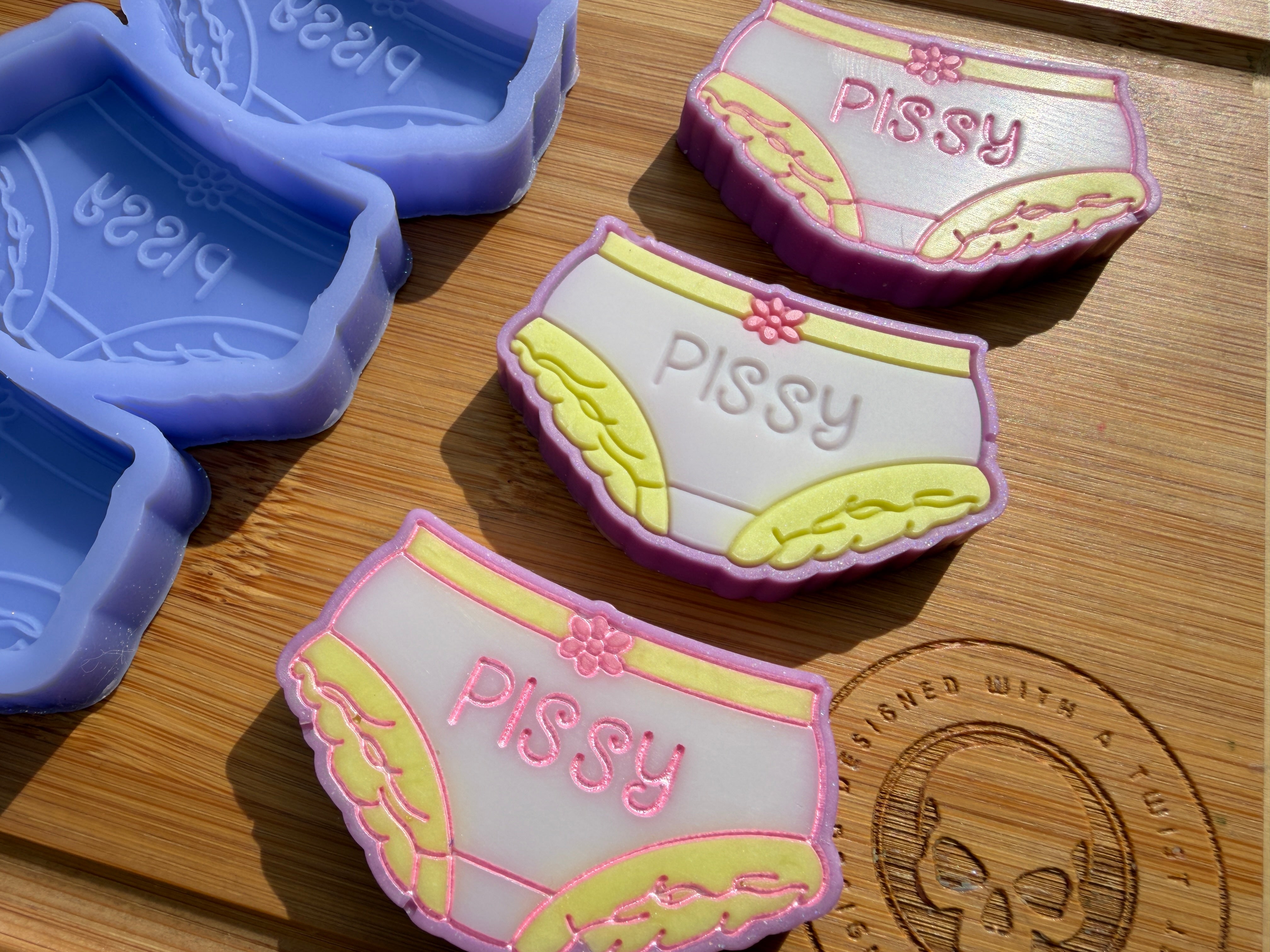 Pissy Pants Silicone Mold - 3 Cavities