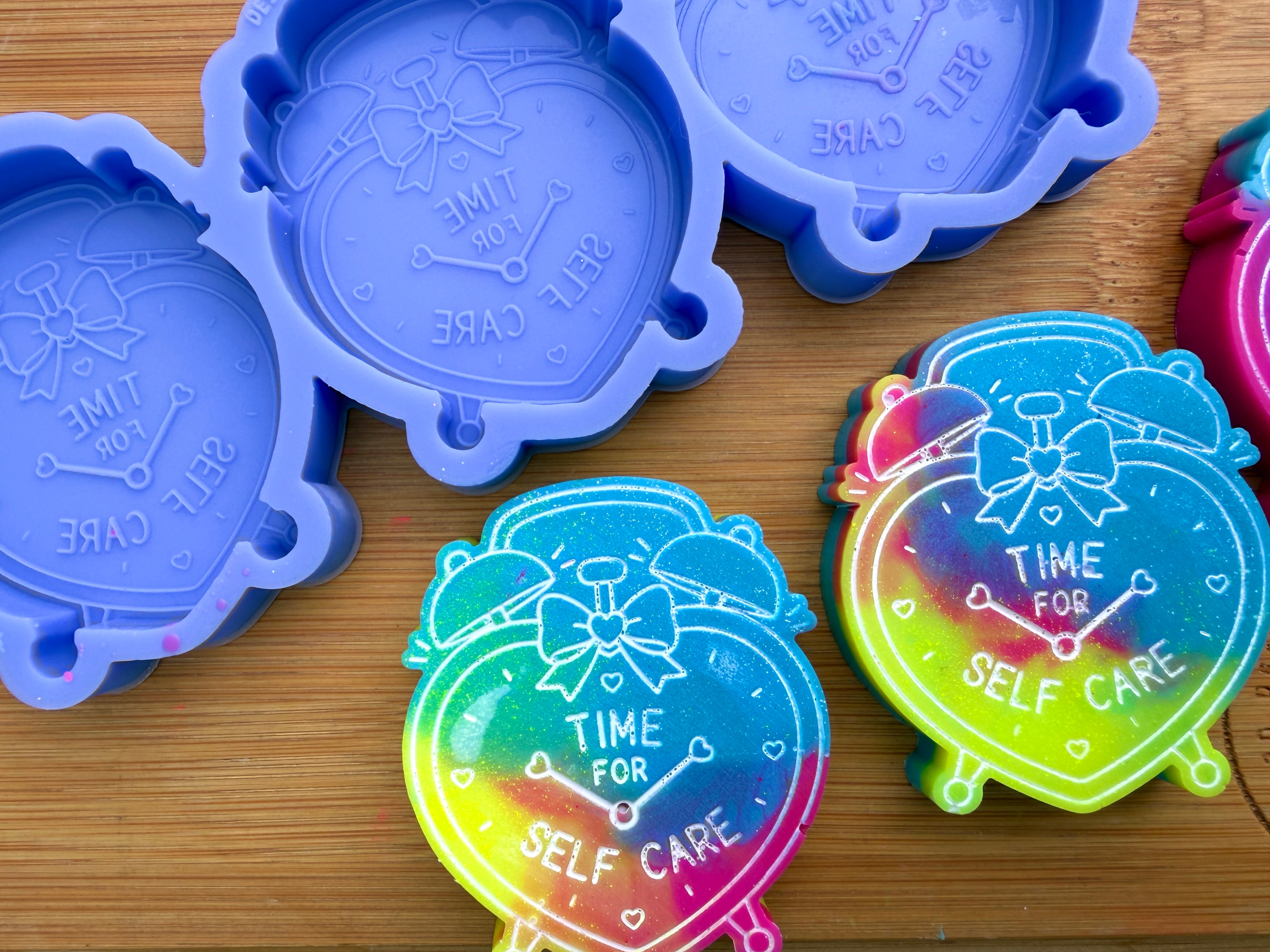 Time For Self Care Alarm Clock Silicone Mold - 3 Cavities