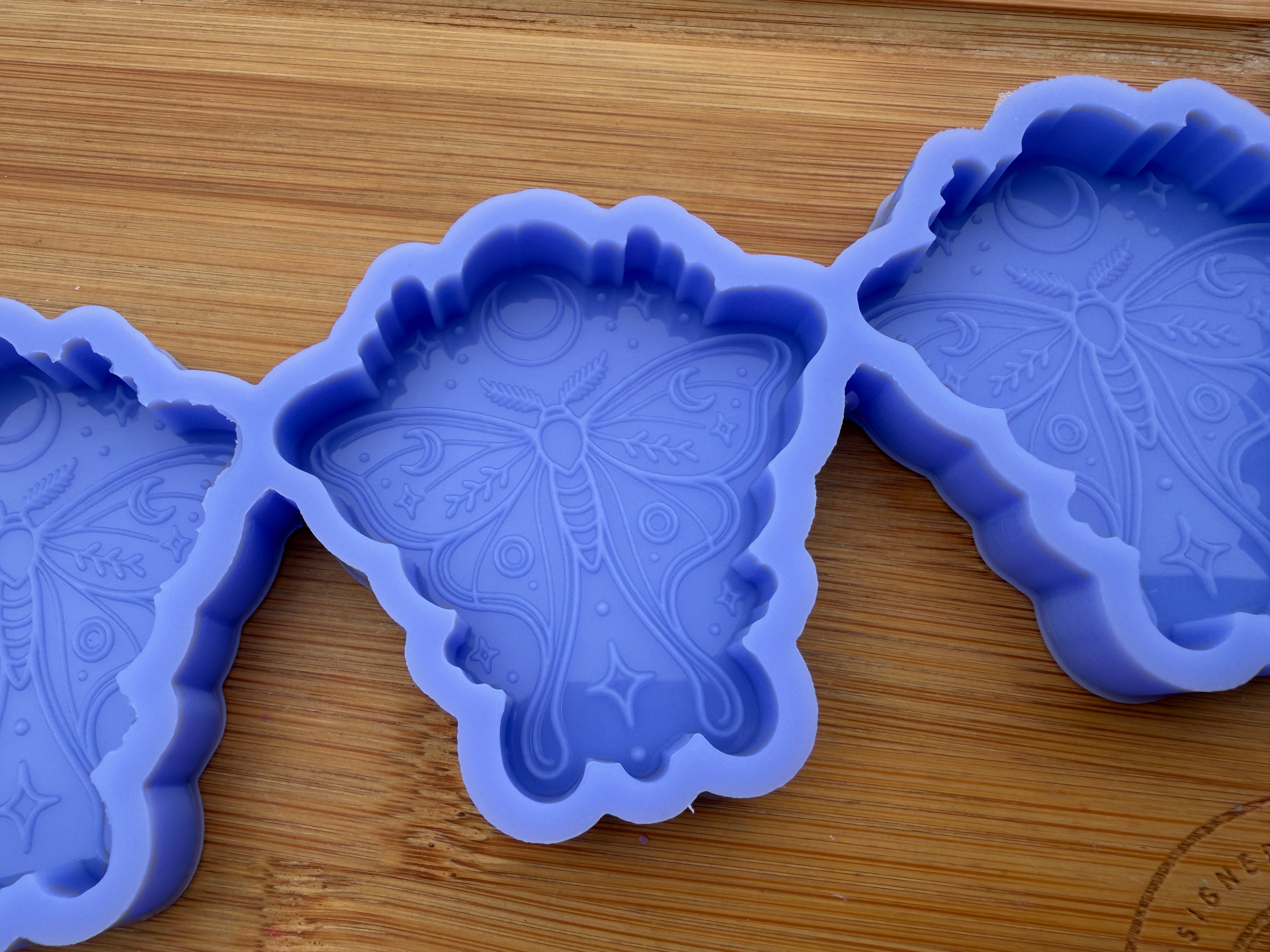 Lunar Moth Silicone Mold - 3 Cavities