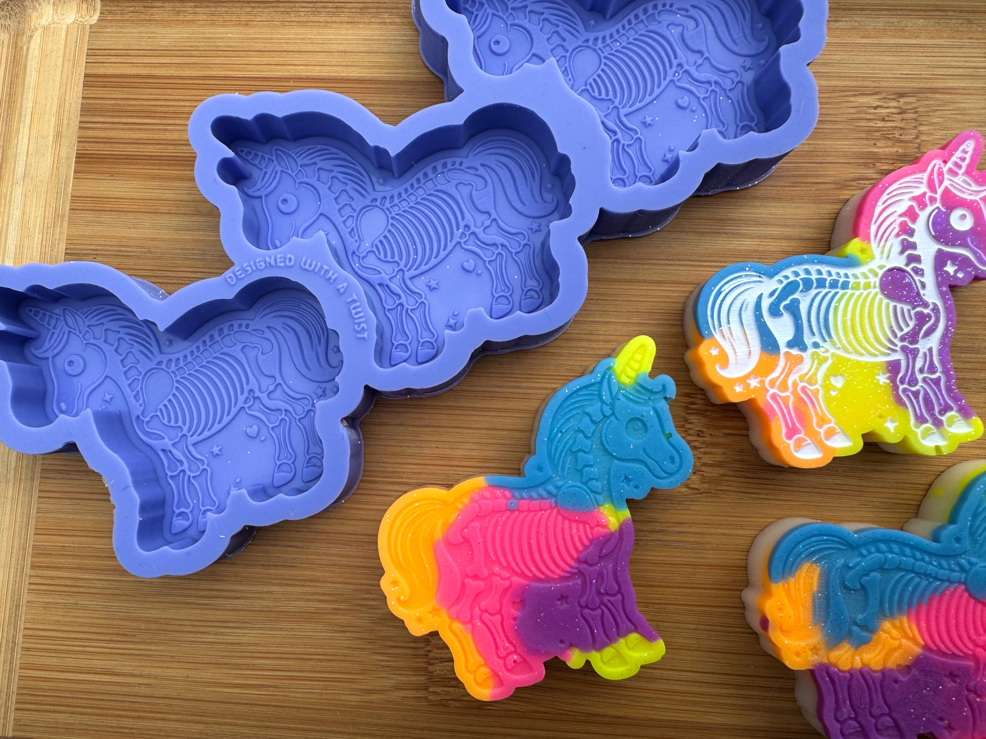 Skeleton Unicorn Silicone Trio Mold