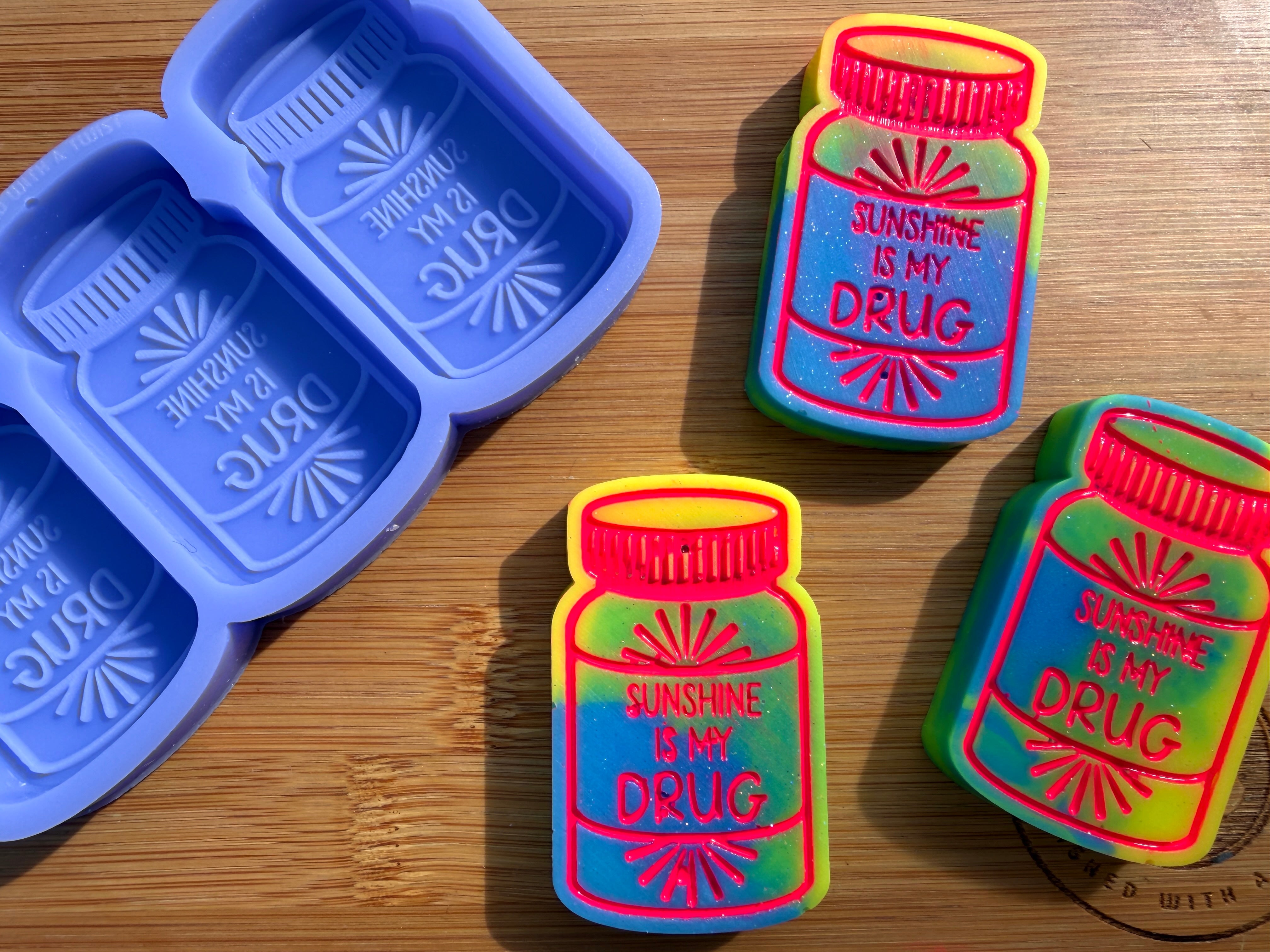 Sunshine Is My Drug Silicone Mold - 3 Cavities