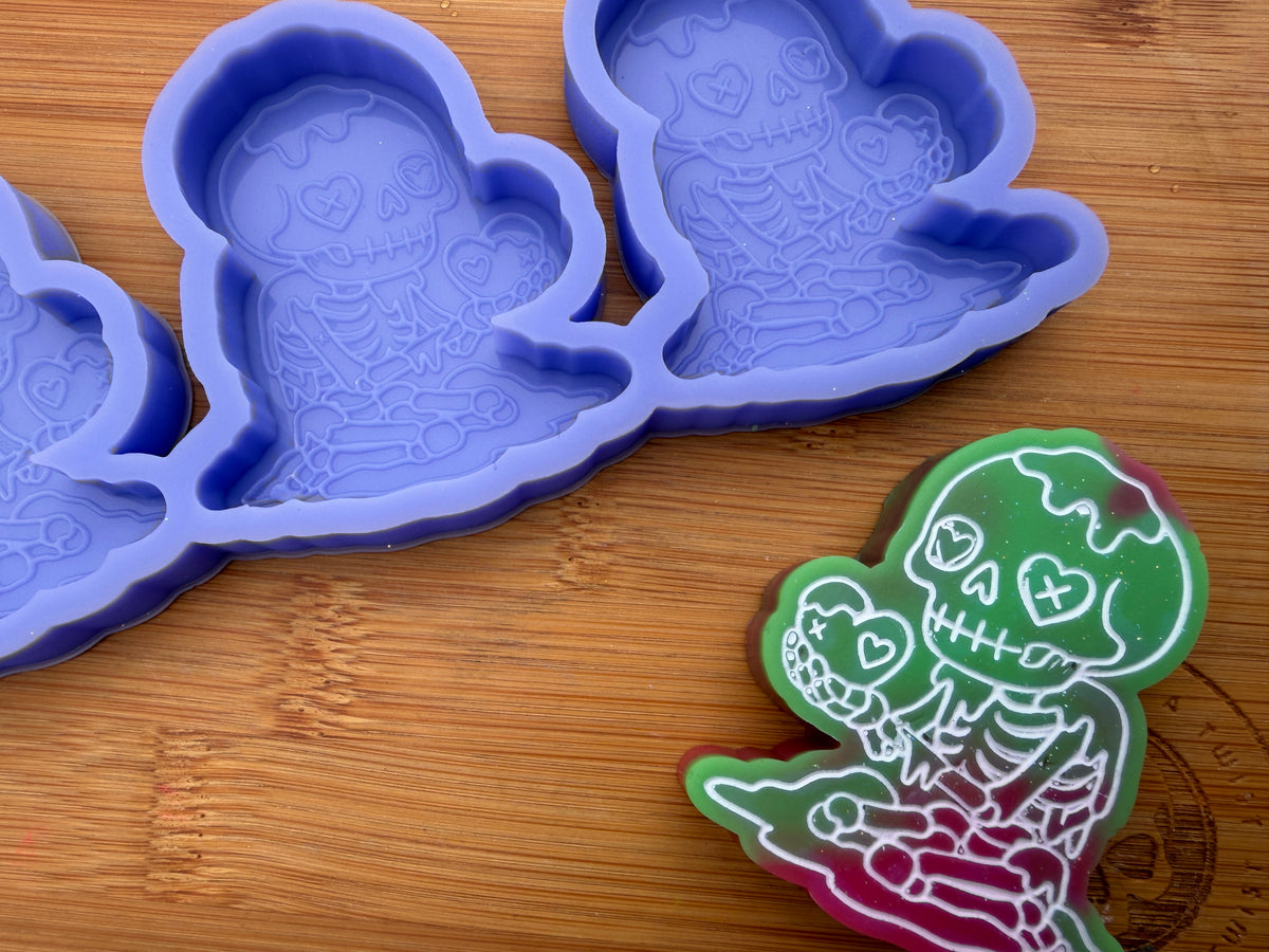 Snow Skeleton Silicone Mold - 3 Cavities