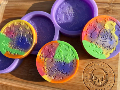 Hello Easter Wax Melt Silicone Mold - Designed with a Twist - Top quality silicone molds made in the UK.