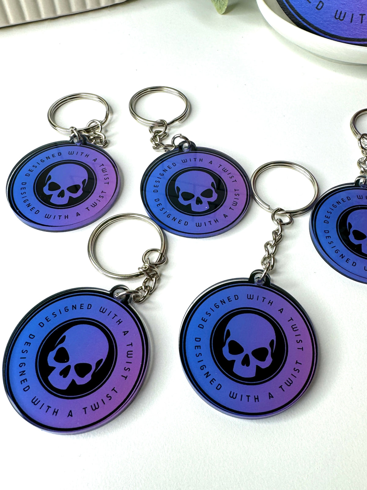 38mm Custom Circular Acrylic Keychains | Designed with a Twist
