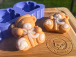 Christmas Bear Wax Melt Silicone Molds - Designed with a Twist - Top quality silicone molds made in the UK.