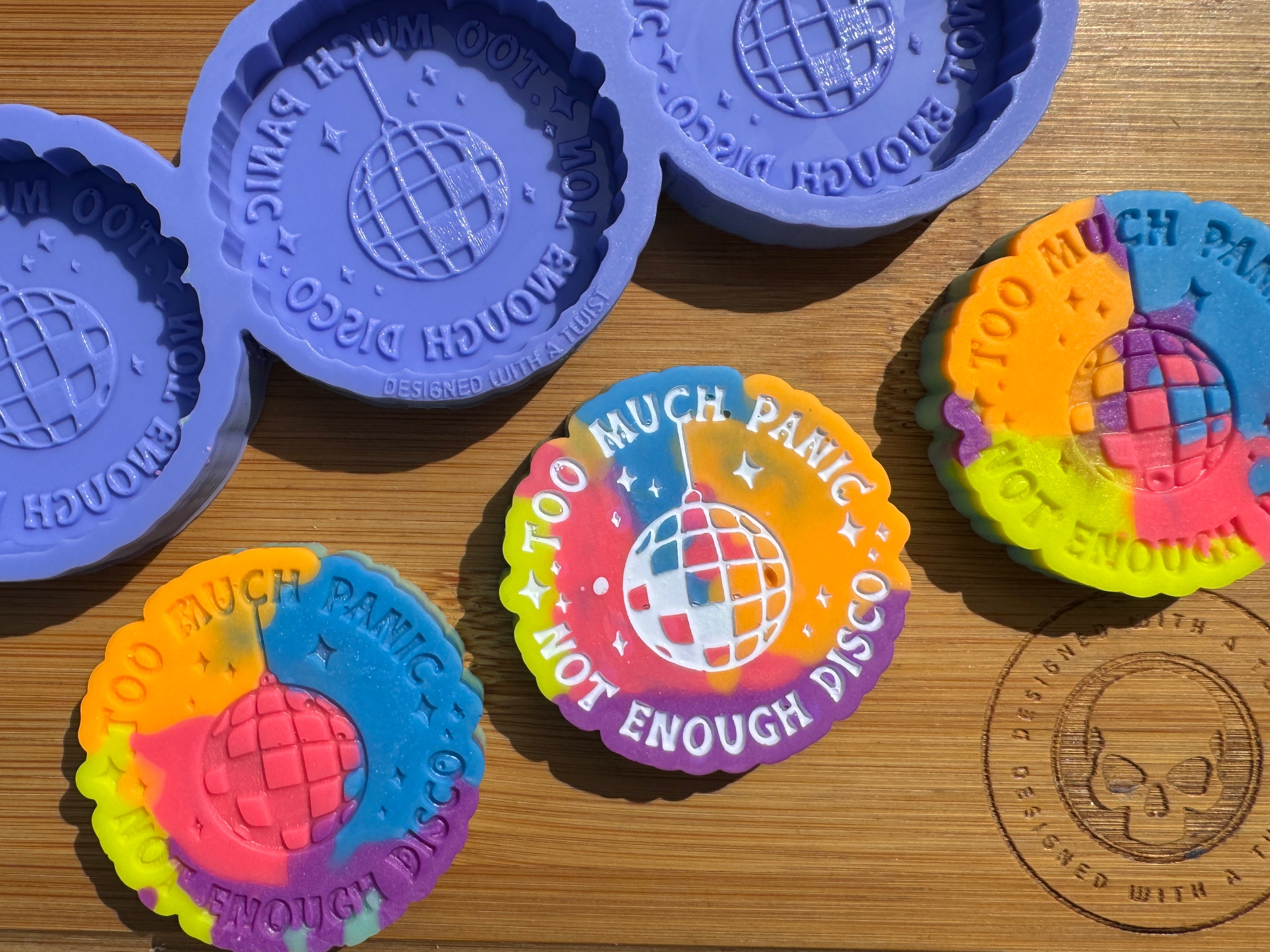 Too Much Panic, Not Enough Disco Silicone Trio Mold
