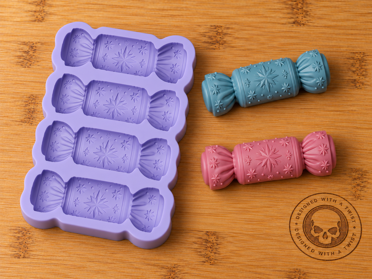 3d Christmas Cracker Silicone Mold - 4 Cavities