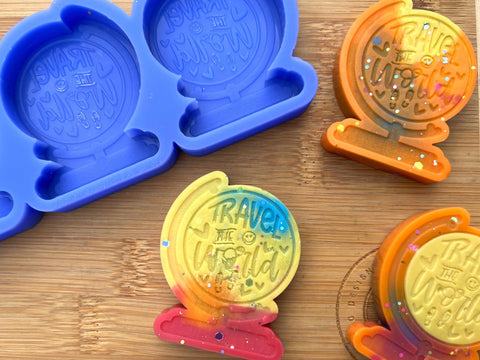Travel the World Globe Silicone Mold - Designed with a Twist - Top quality silicone molds made in the UK.