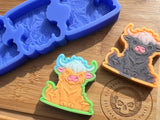Shaped Highland Cow Silicone Mold - Designed with a Twist - Top quality silicone molds made in the UK.