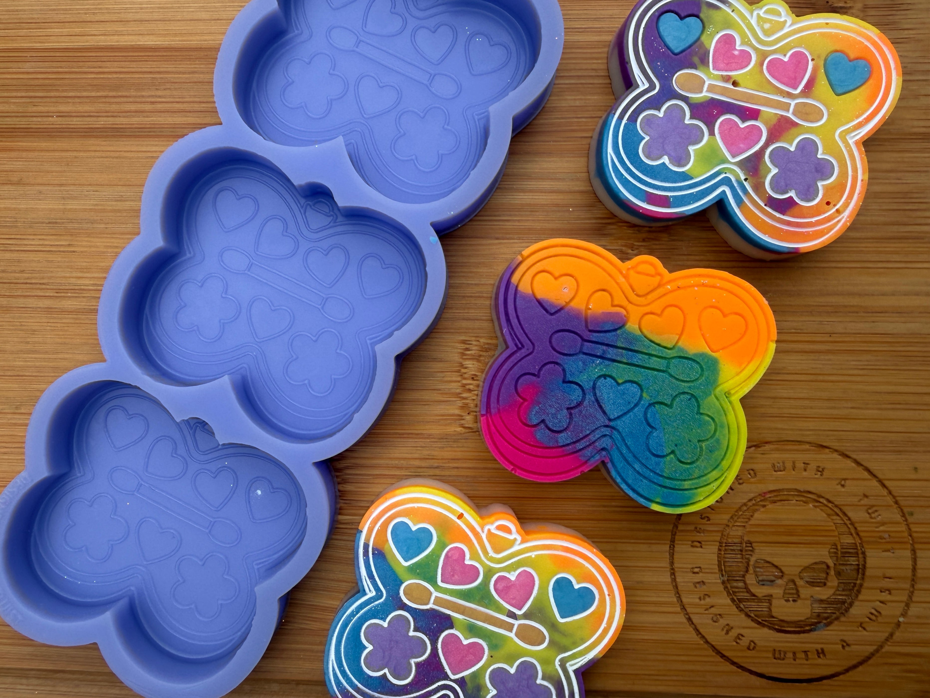 Retro Makeup Palette Silicone Mold Trio