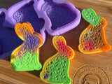 Floral Rabbit Wax Melt Silicone Mold - Designed with a Twist - Top quality silicone molds made in the UK.