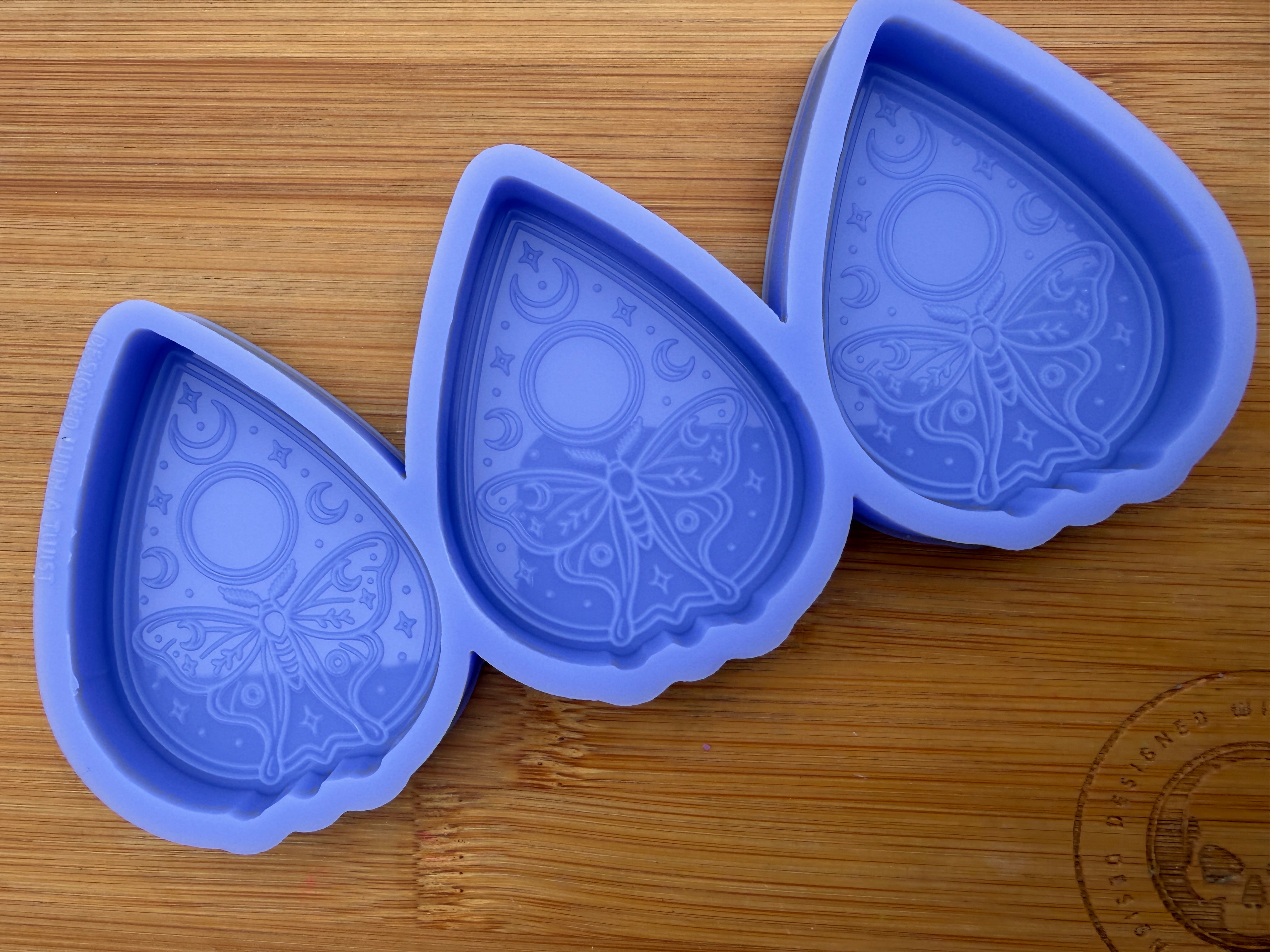 Lunar Moth Planchette Silicone Mold - 3 Cavities