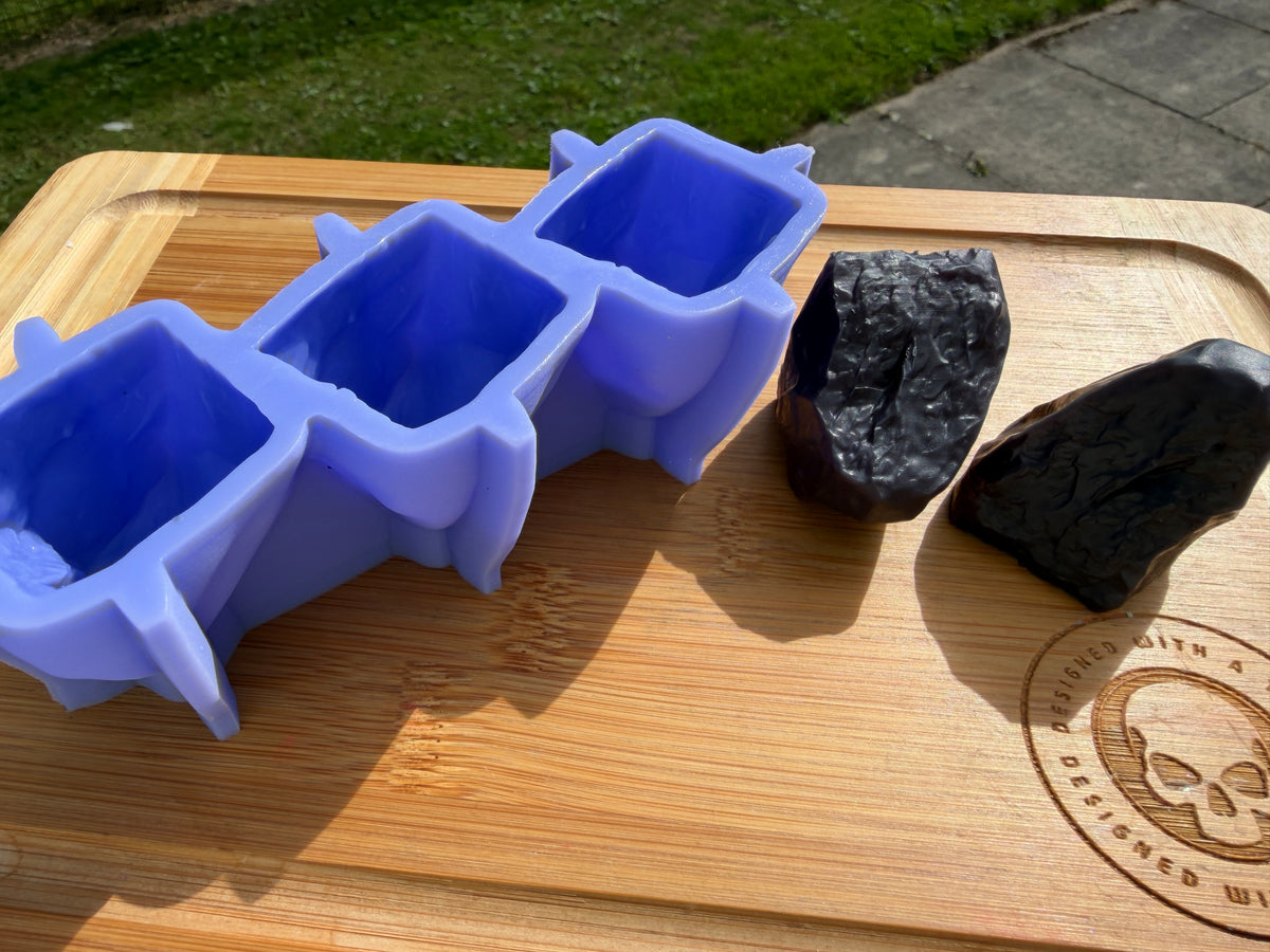 Coal Silicone Mold - 3 Cavities