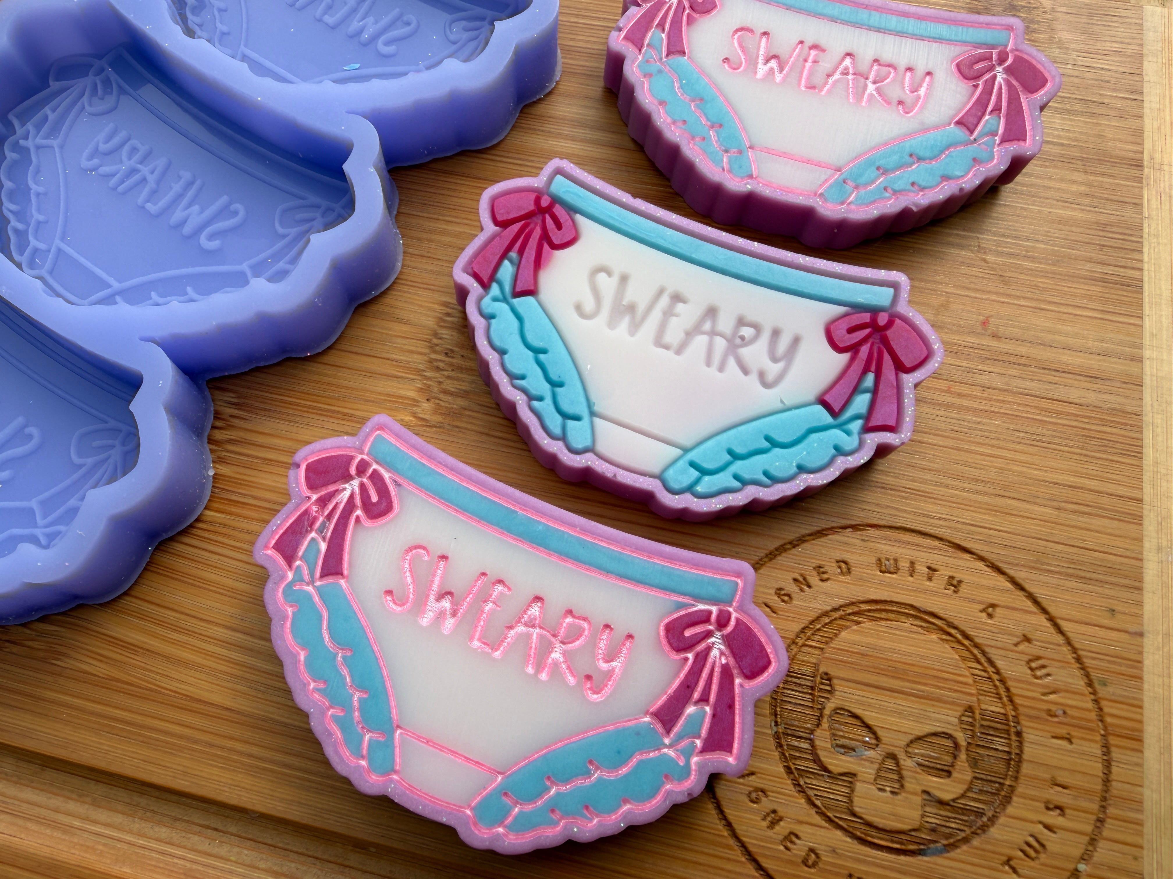 Sweary Pants Silicone Mold - 3 Cavities
