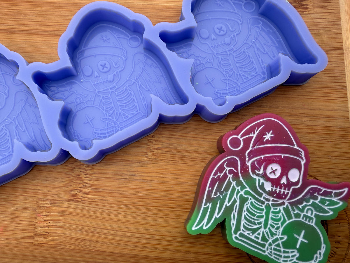 Skeleton Angel Silicone Mold - 3 Cavities