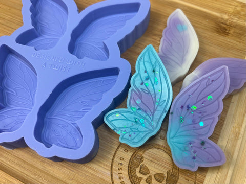 Fairy Wings Wax Melt Silicone Mold - Designed with a Twist - Top quality silicone molds made in the UK.