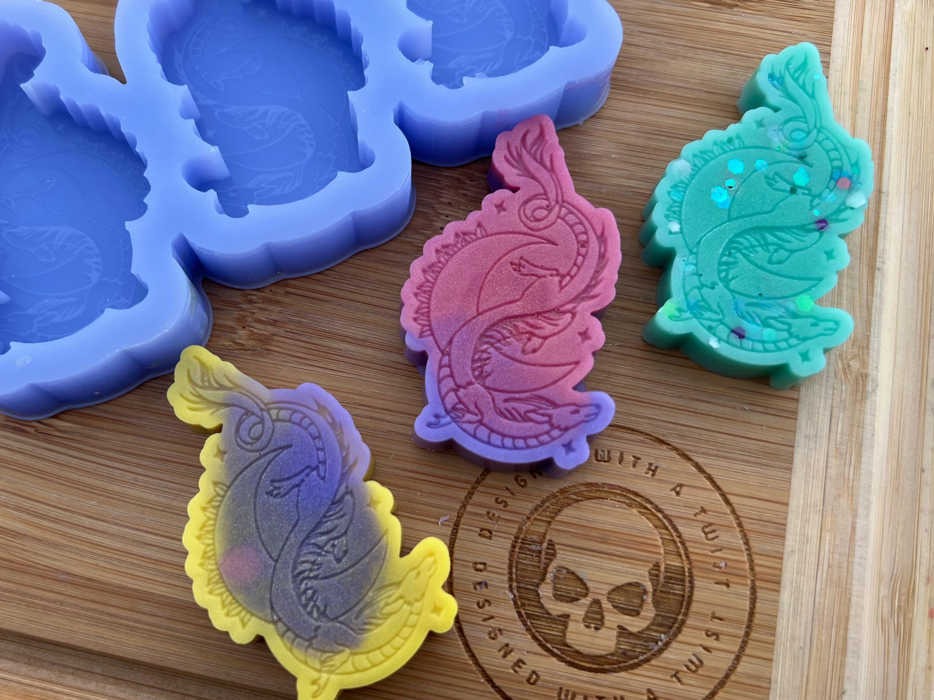 Moon Dragon Wax Melt Silicone Mold - Designed with a Twist - Top quality silicone molds made in the UK.