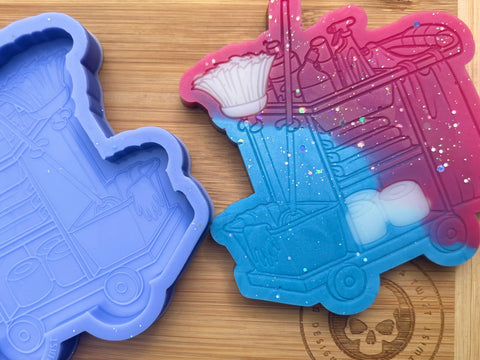 Large Cleaning Trolley Wax Melt Silicone Mold