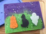 Trick or Treat Halloween Slab Silicone Mold - Designed with a Twist - Top quality silicone molds made in the UK.