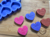 Mini Heart Sample Wax Melt Silicone Mold - Designed with a Twist - Top quality silicone molds made in the UK.
