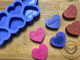 Mini Heart Sample Wax Melt Silicone Mold - Designed with a Twist - Top quality silicone molds made in the UK.